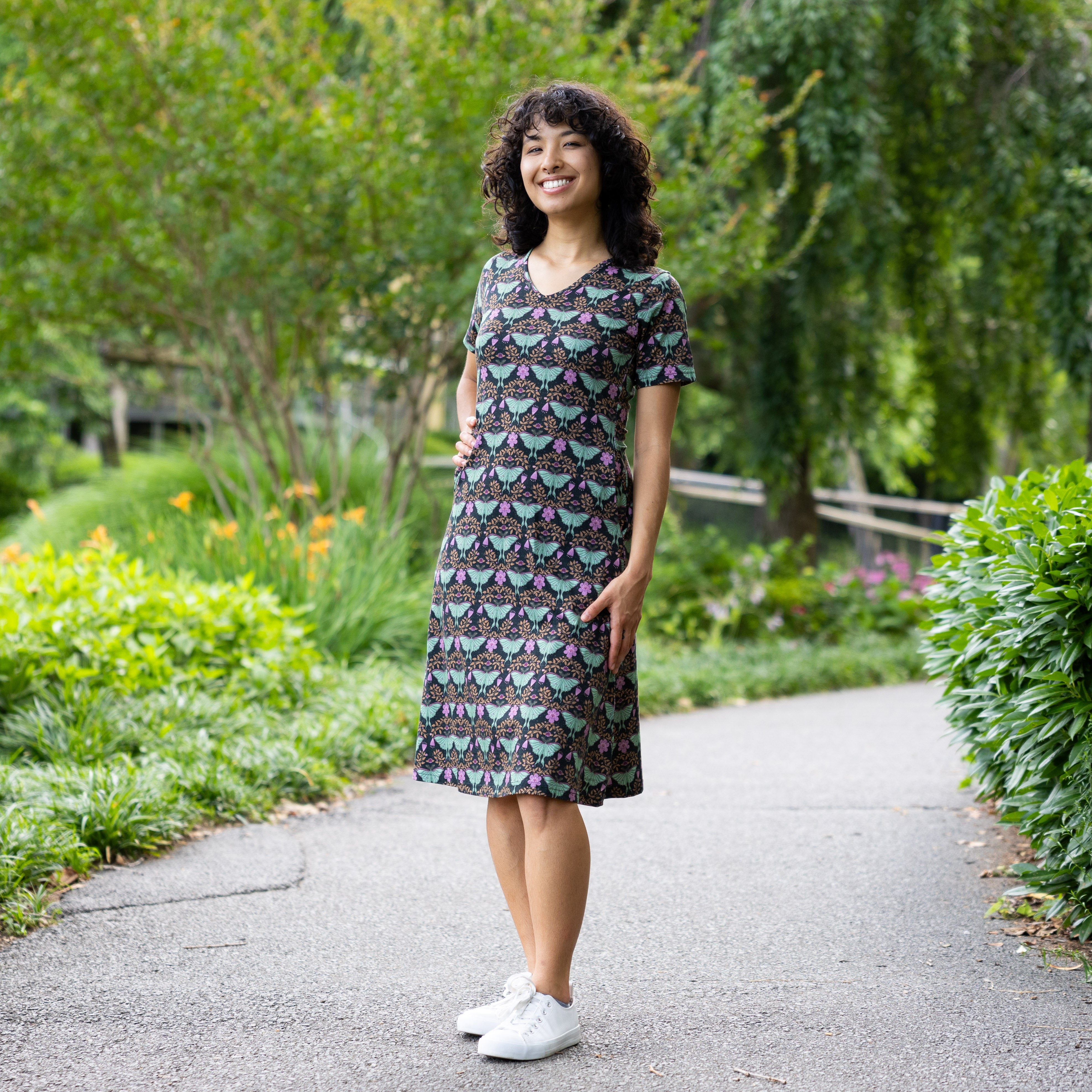 Luna Moth A-Line Dress (No Waist Seam)