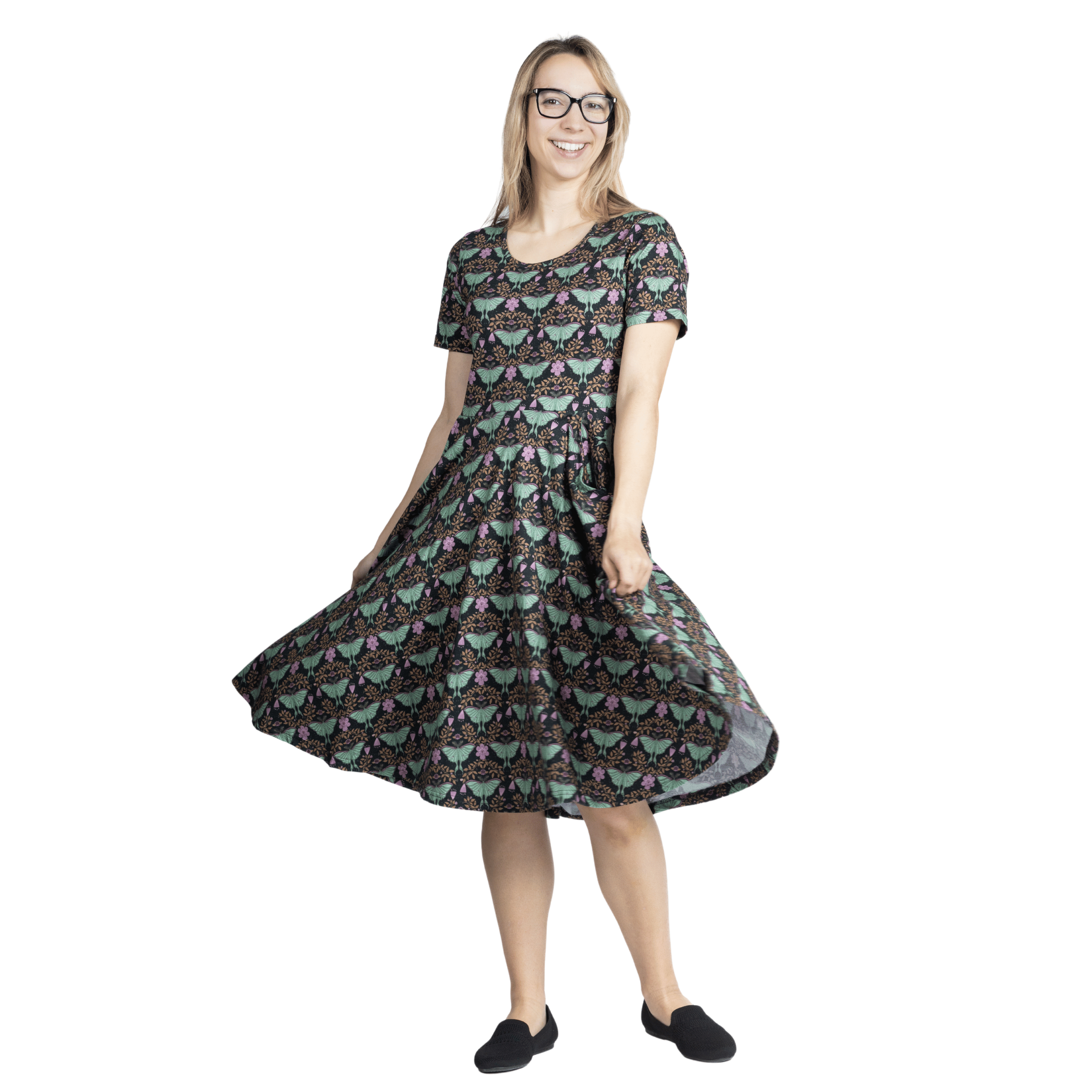 Luna Moth Twirl Dress