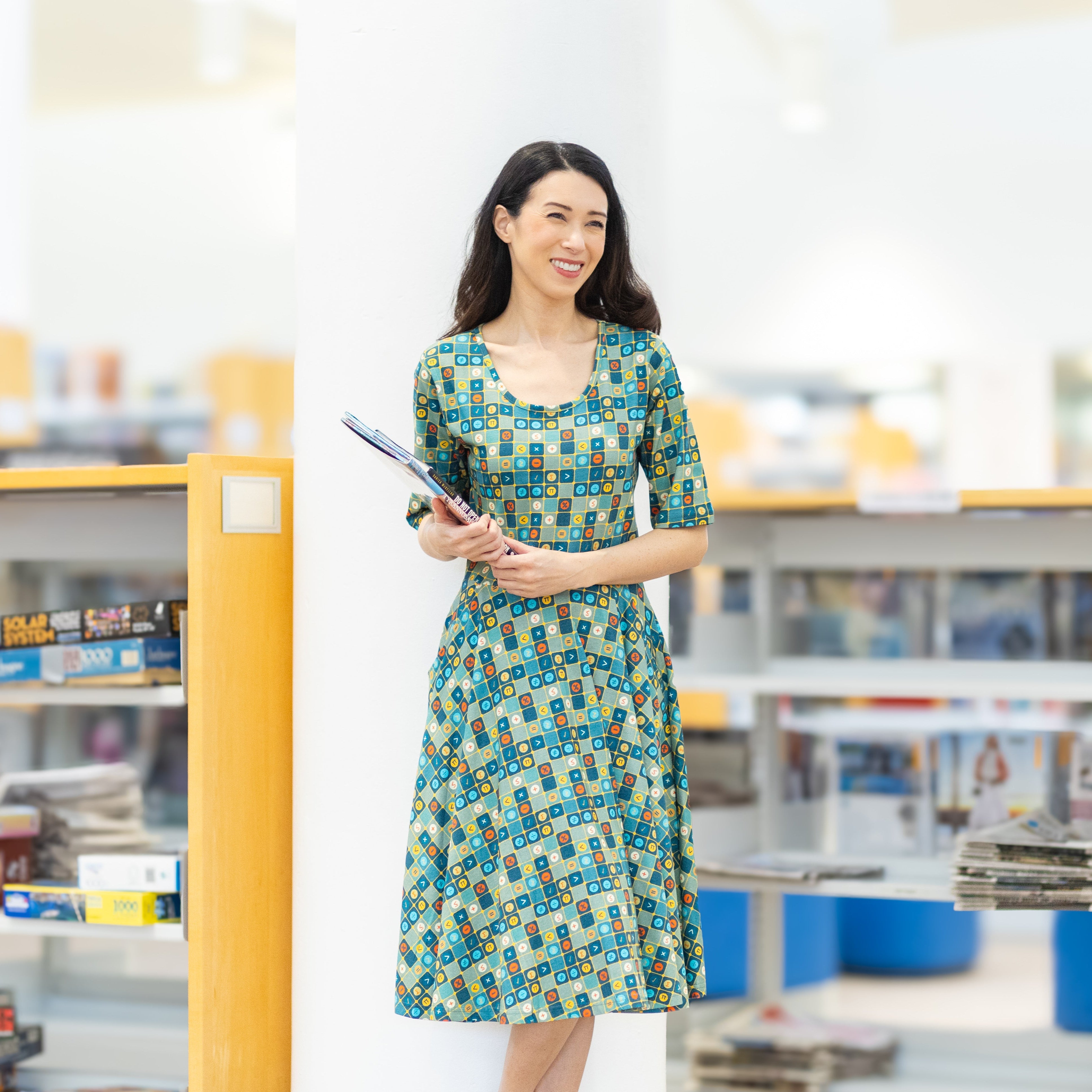 Mid-Century Modern Math Twirl Dress