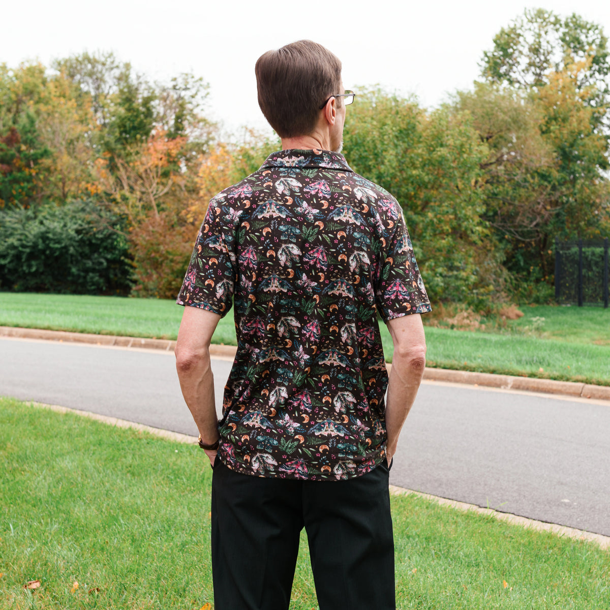 Midnight Forest Moths Adults Polo