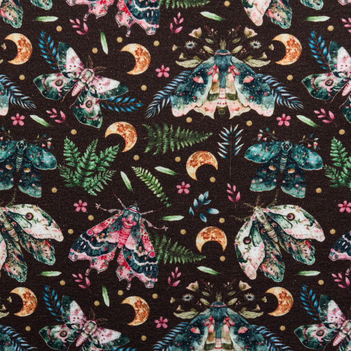 Midnight Forest Moths Long Tunic with Pockets