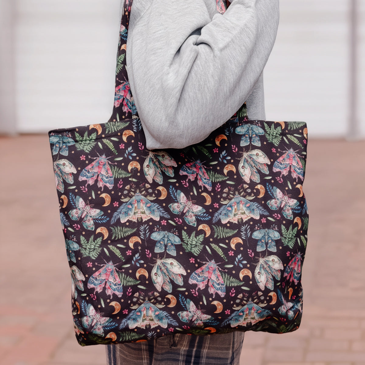 Midnight Forest Moths Tote Bag