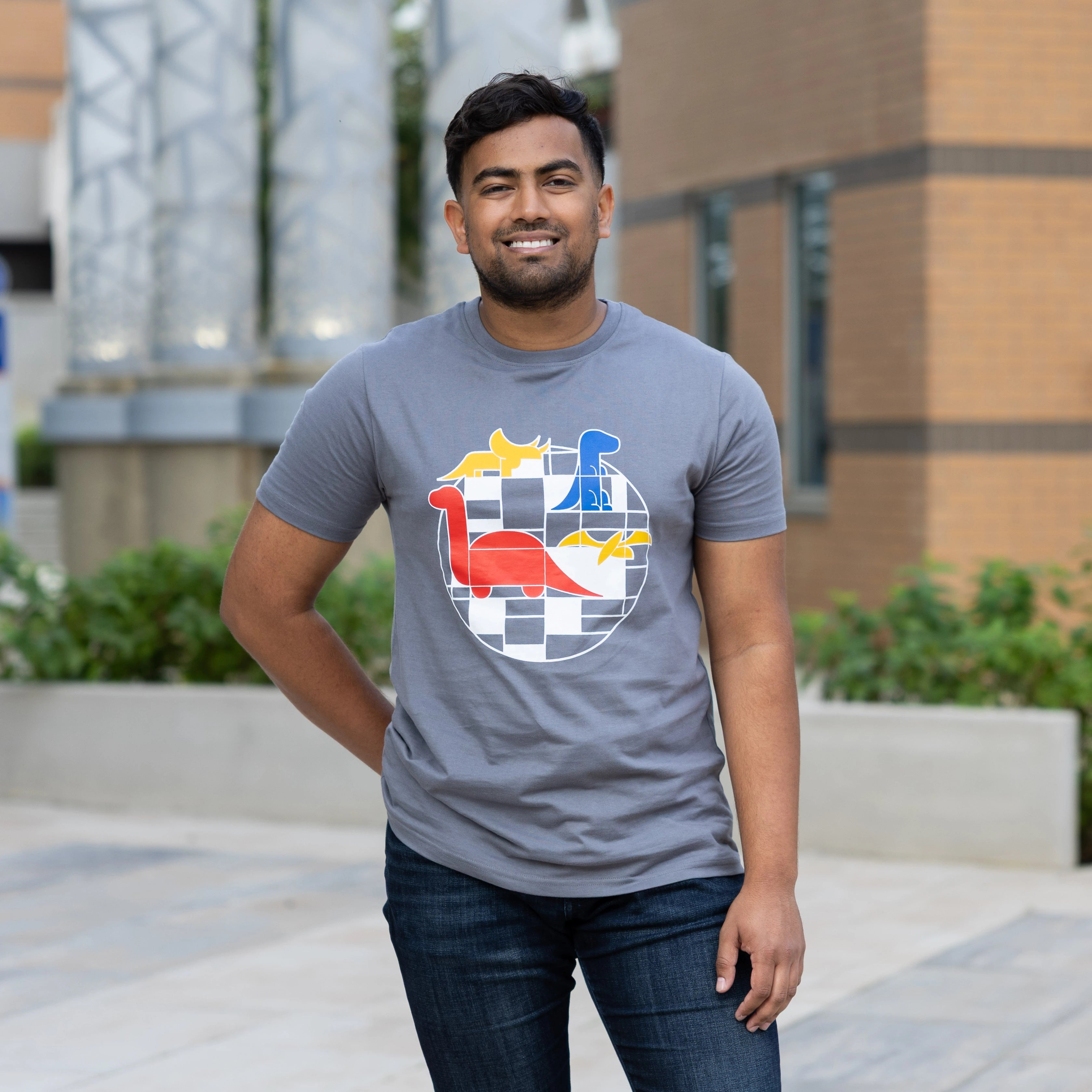 Mondrian Dinos Unisex Adults T-Shirt