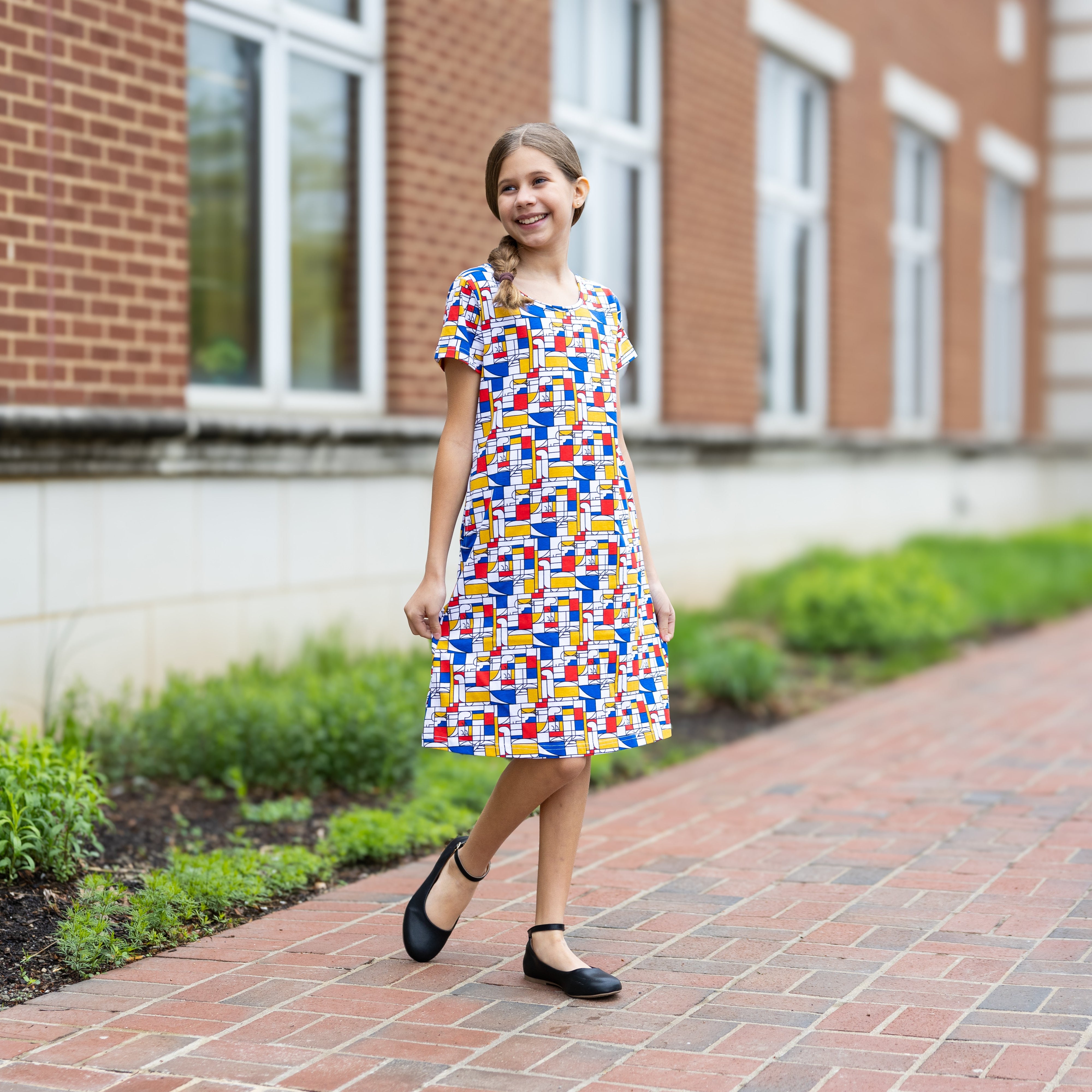 Mondrian Dinos Kids A-Line Dress