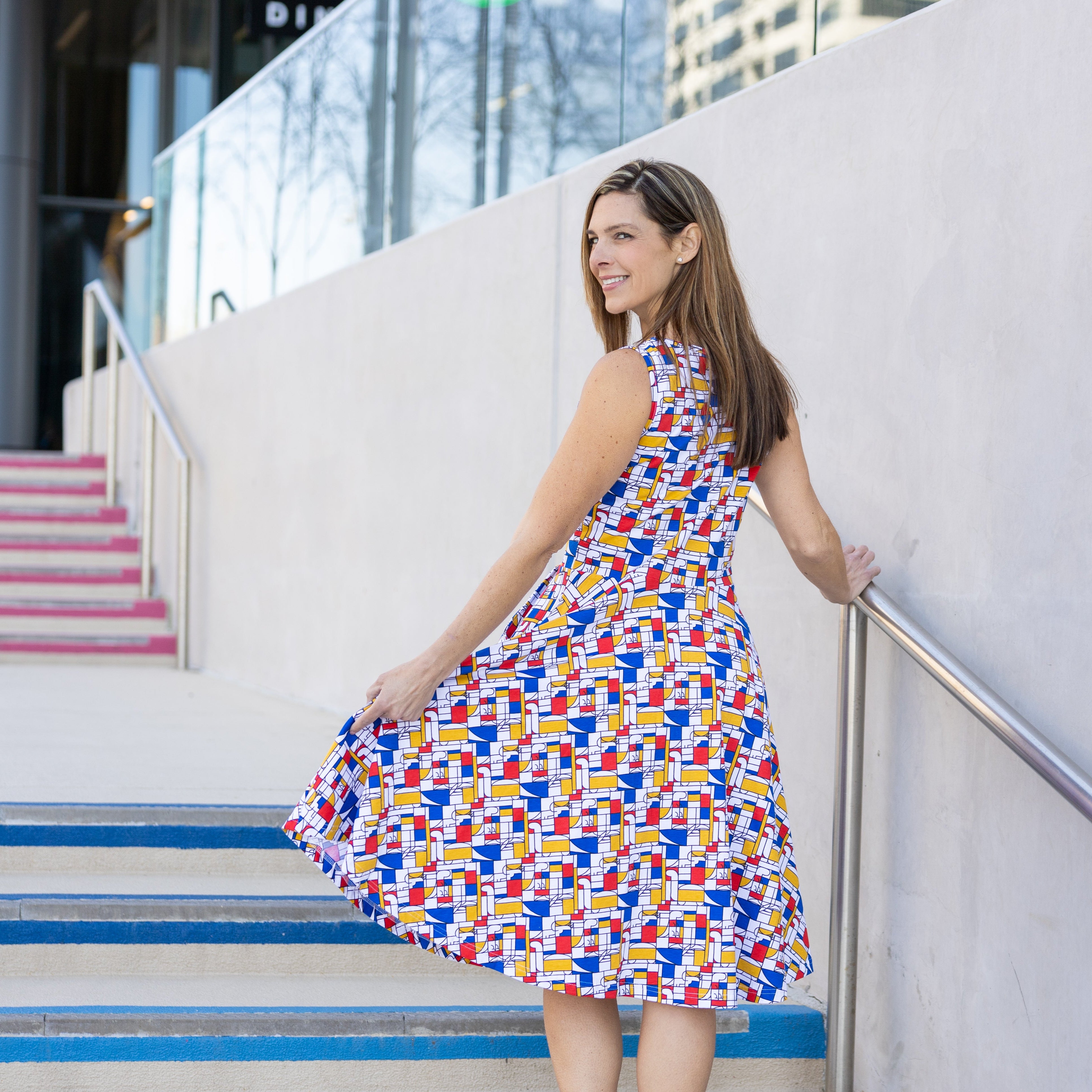 Mondrian Dinos Sleeveless Twirl Dress