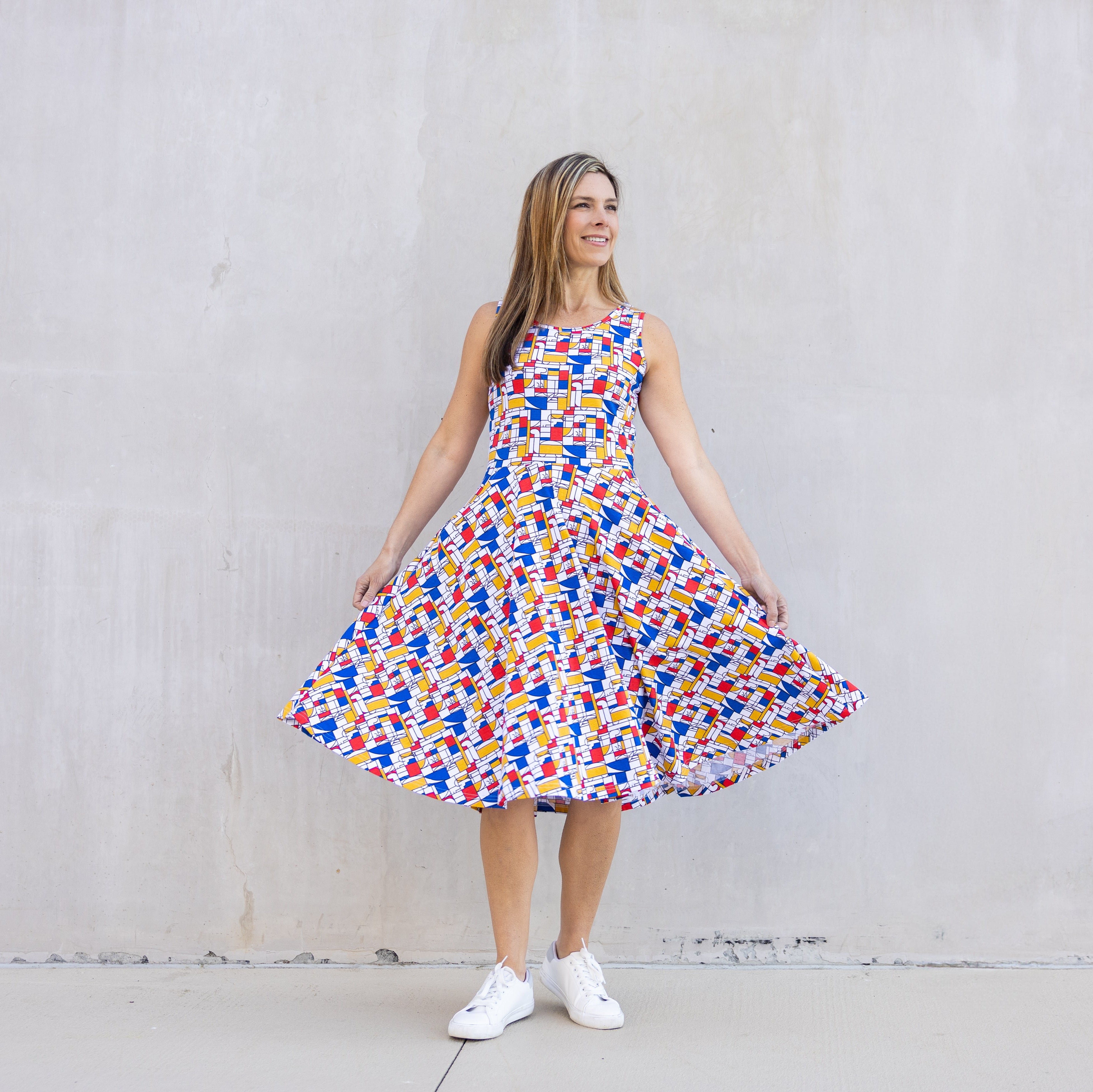 Mondrian Dinos Sleeveless Twirl Dress