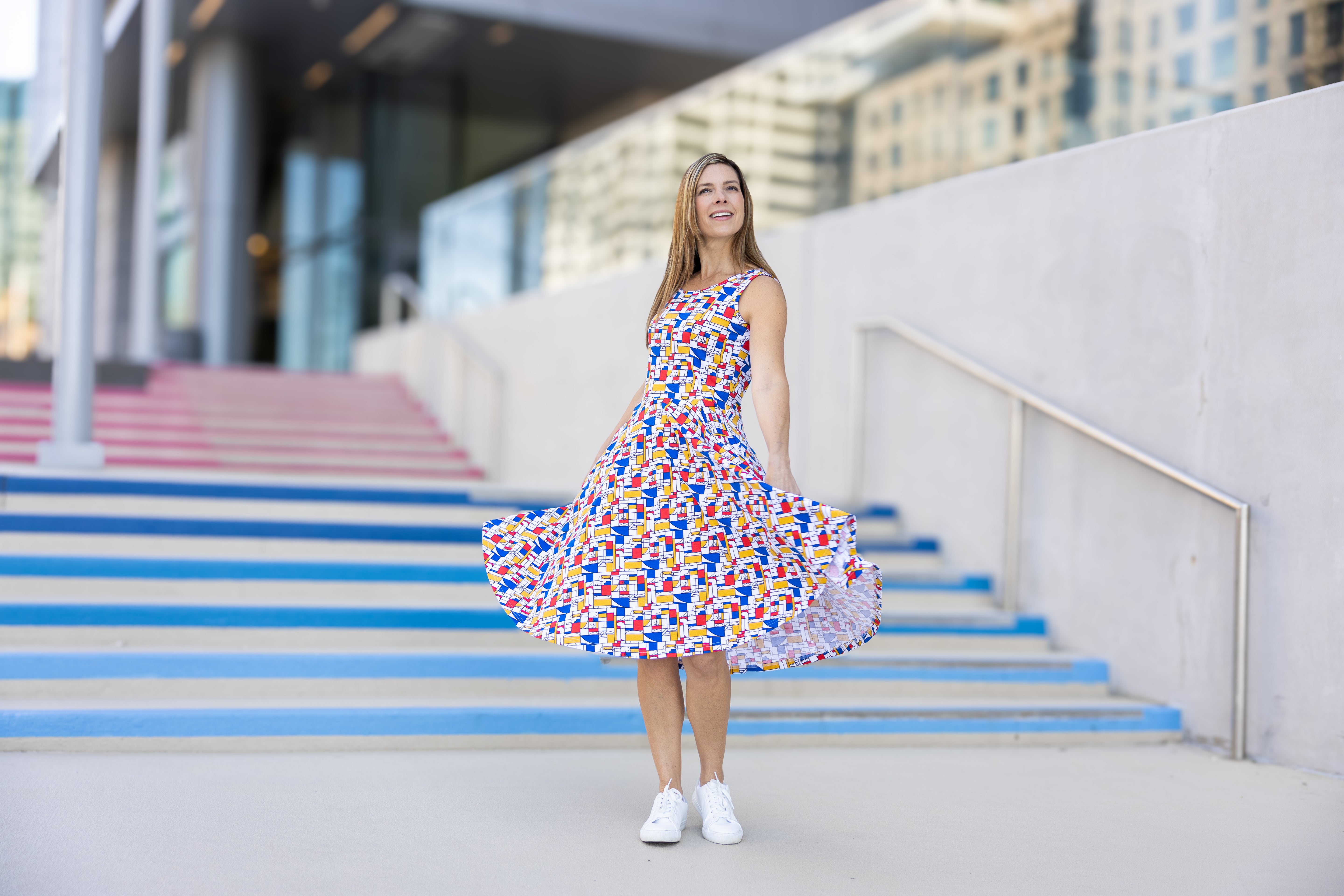 Mondrian Dinos Sleeveless Twirl Dress