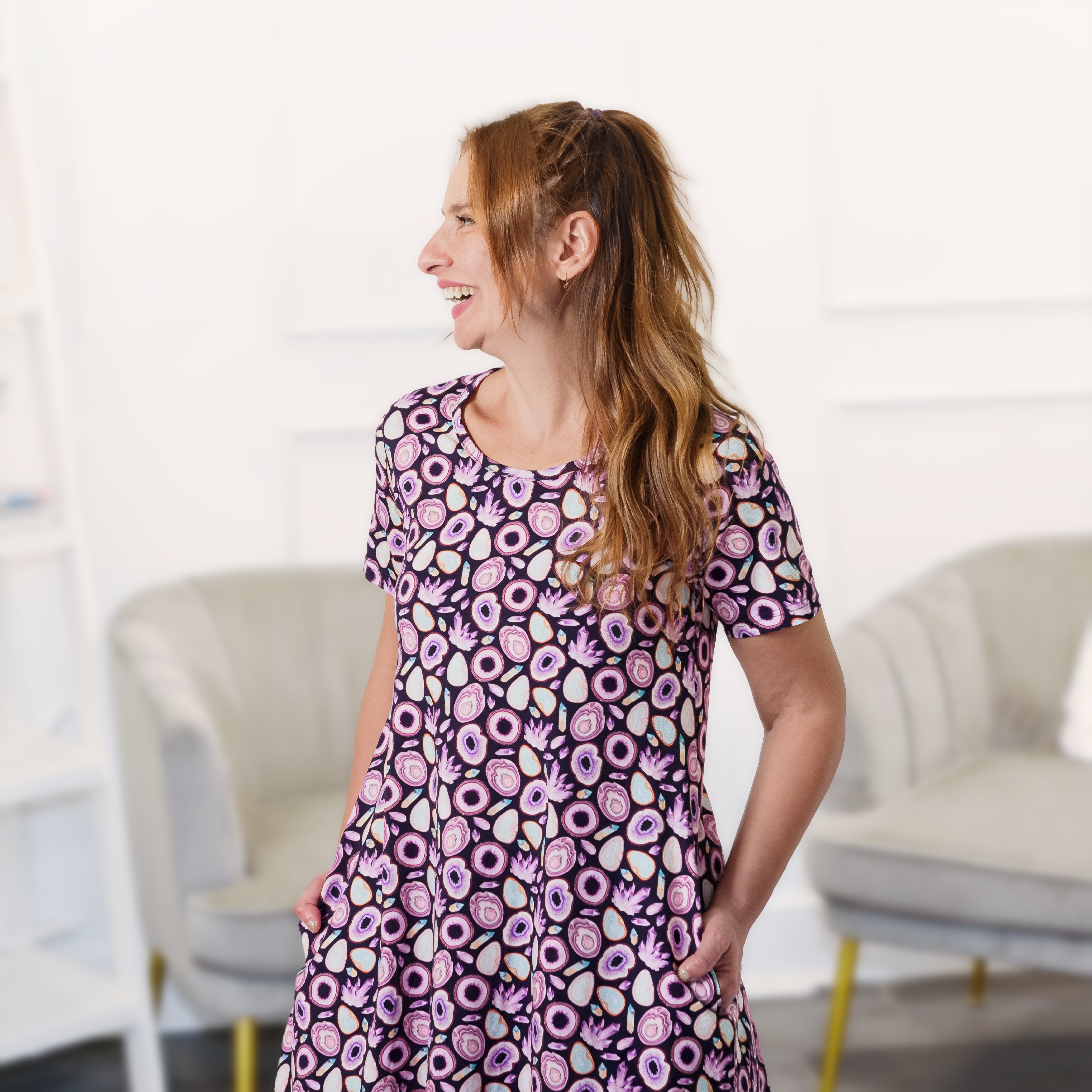 Mystic Minerals Long Tunic with Pockets