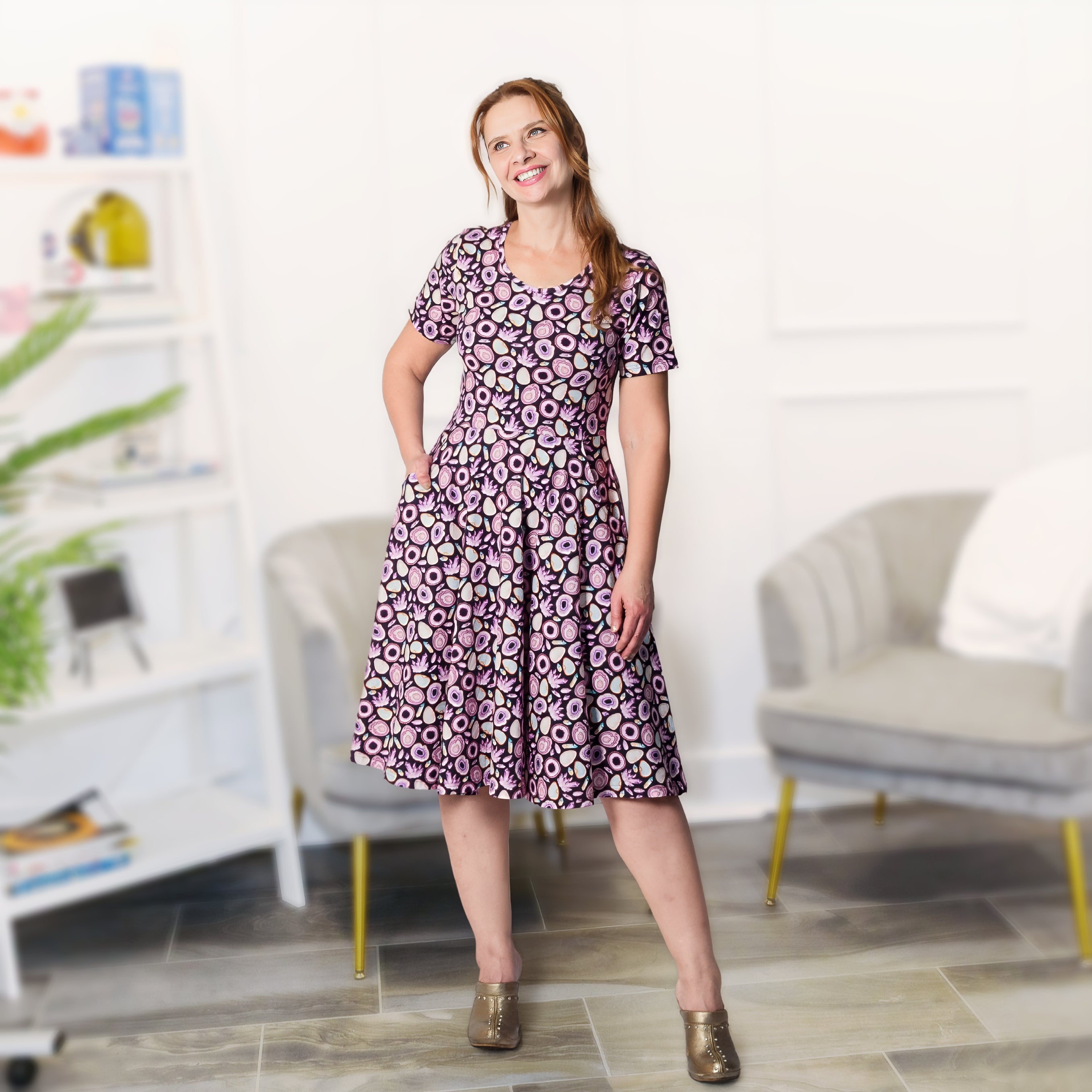 Mystic Minerals Twirl Dress with Pockets