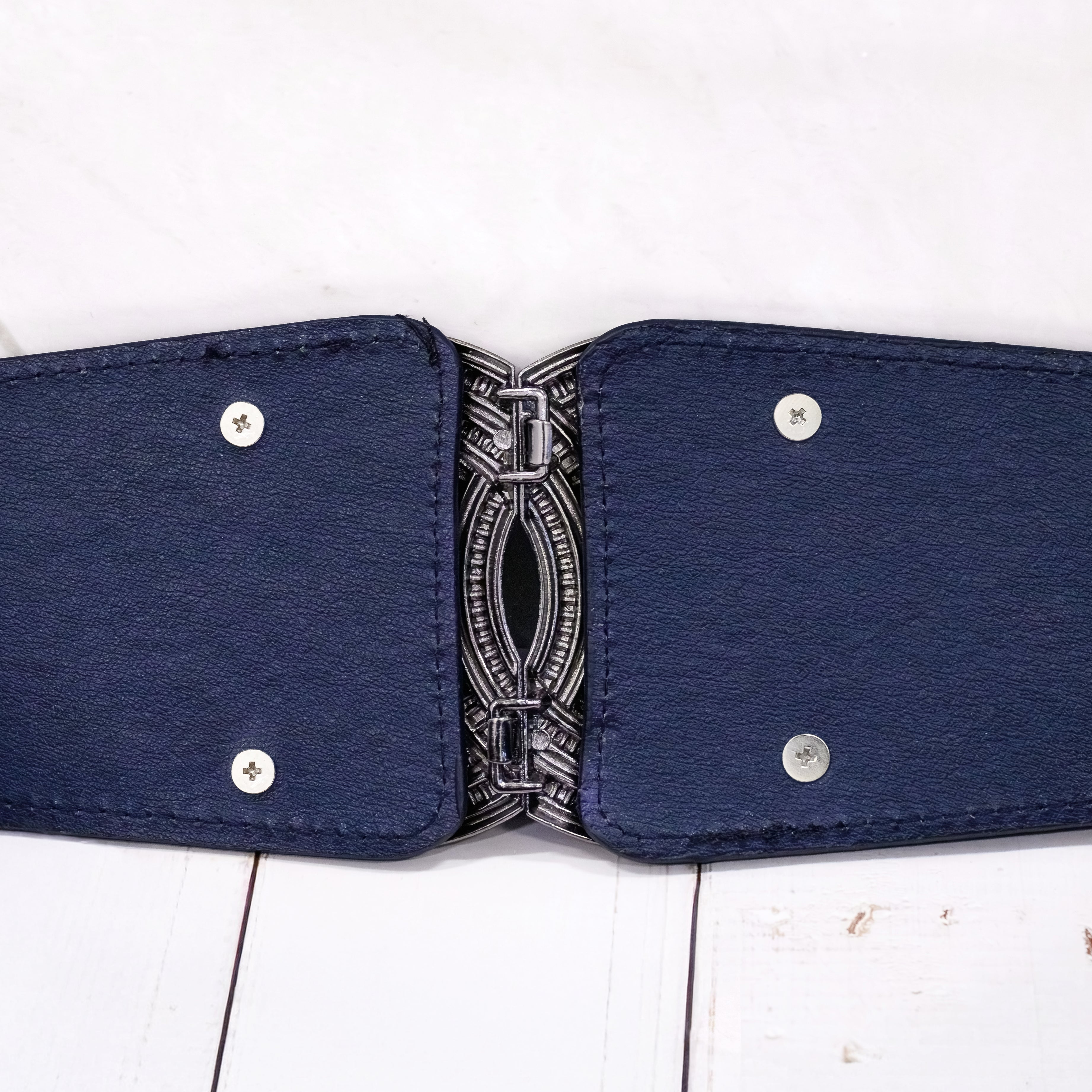 Navy Interlock Circles Belt
