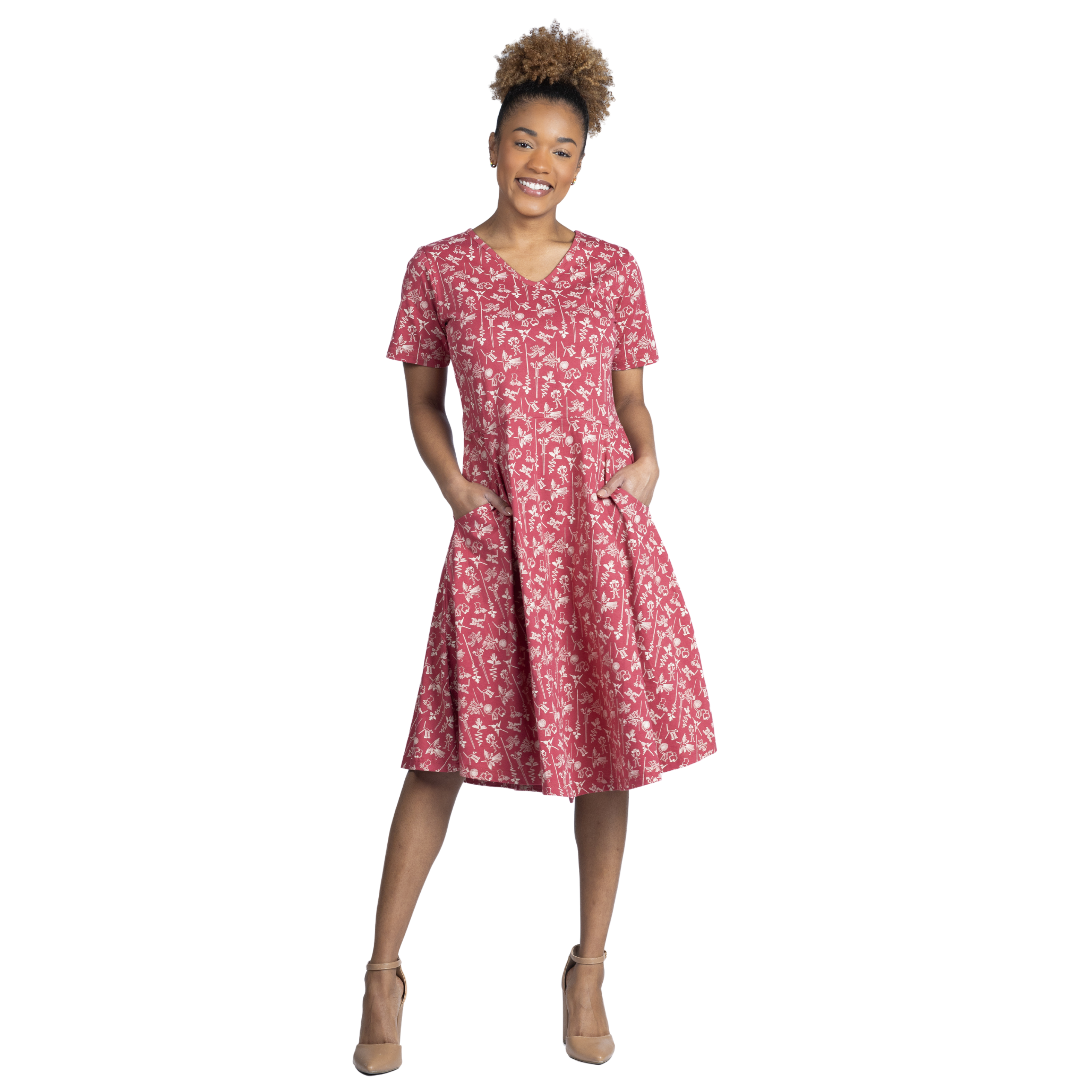 Nazca Lines Fit & Flare Dress