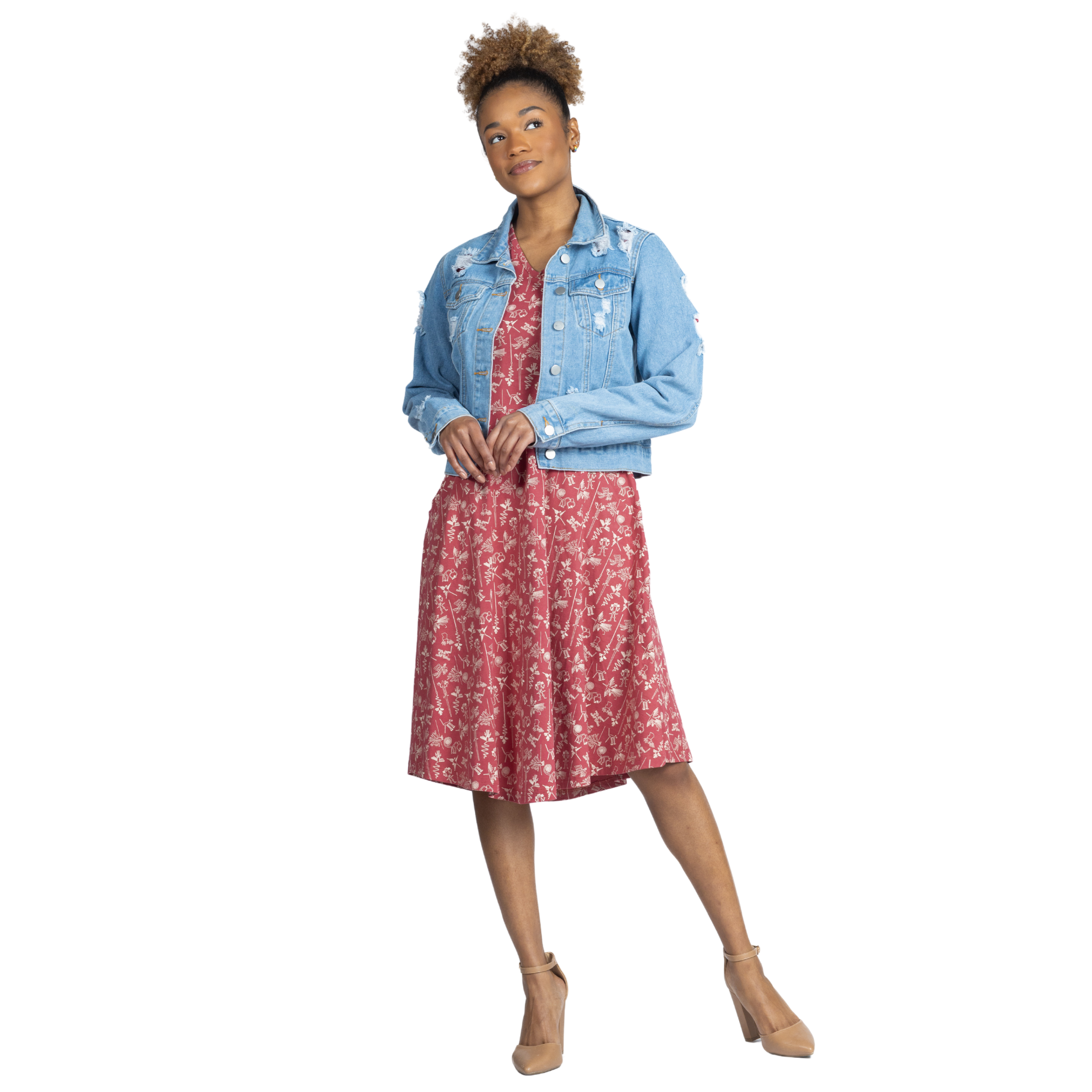 Nazca Lines Fit & Flare Dress