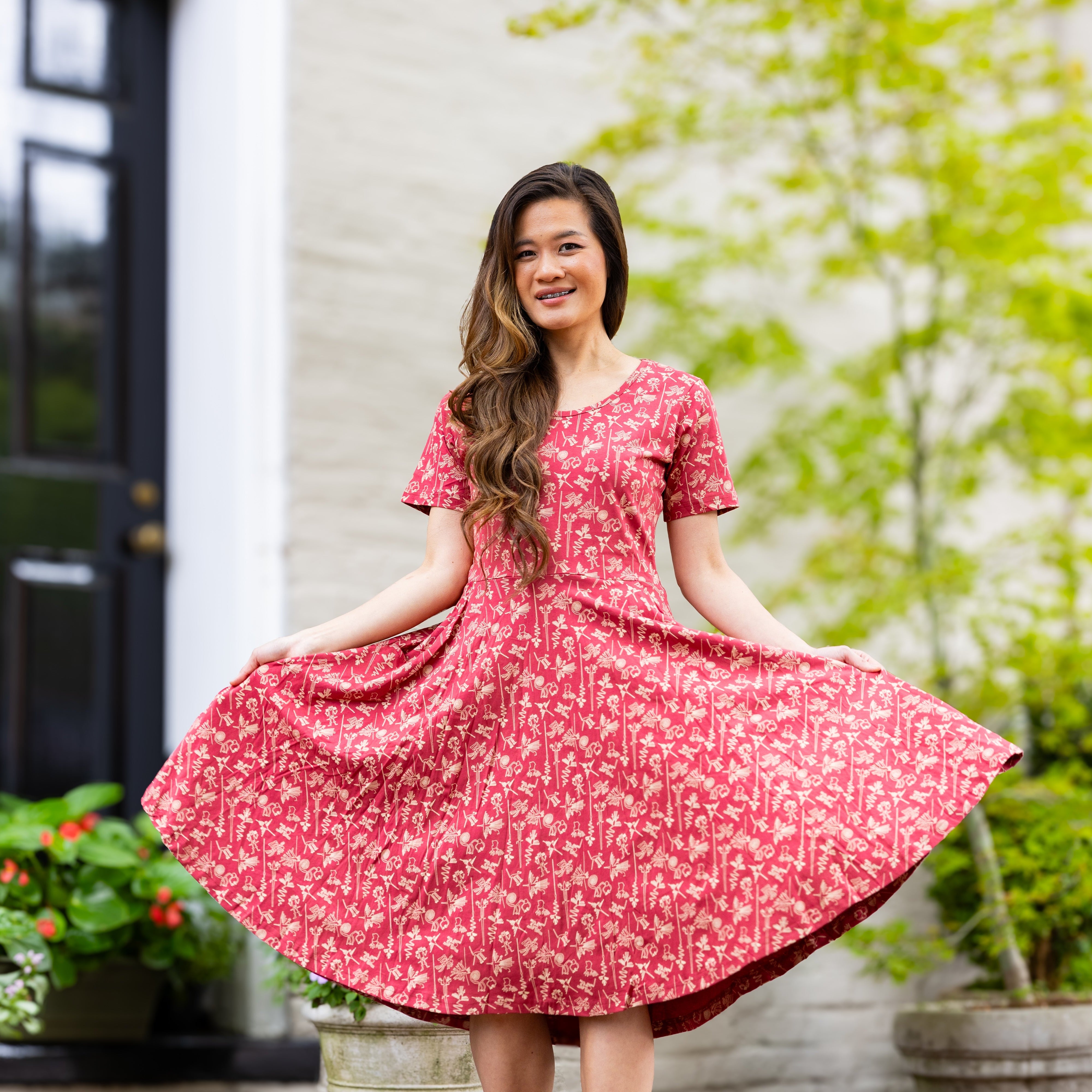 Nazca Lines Twirl Dress