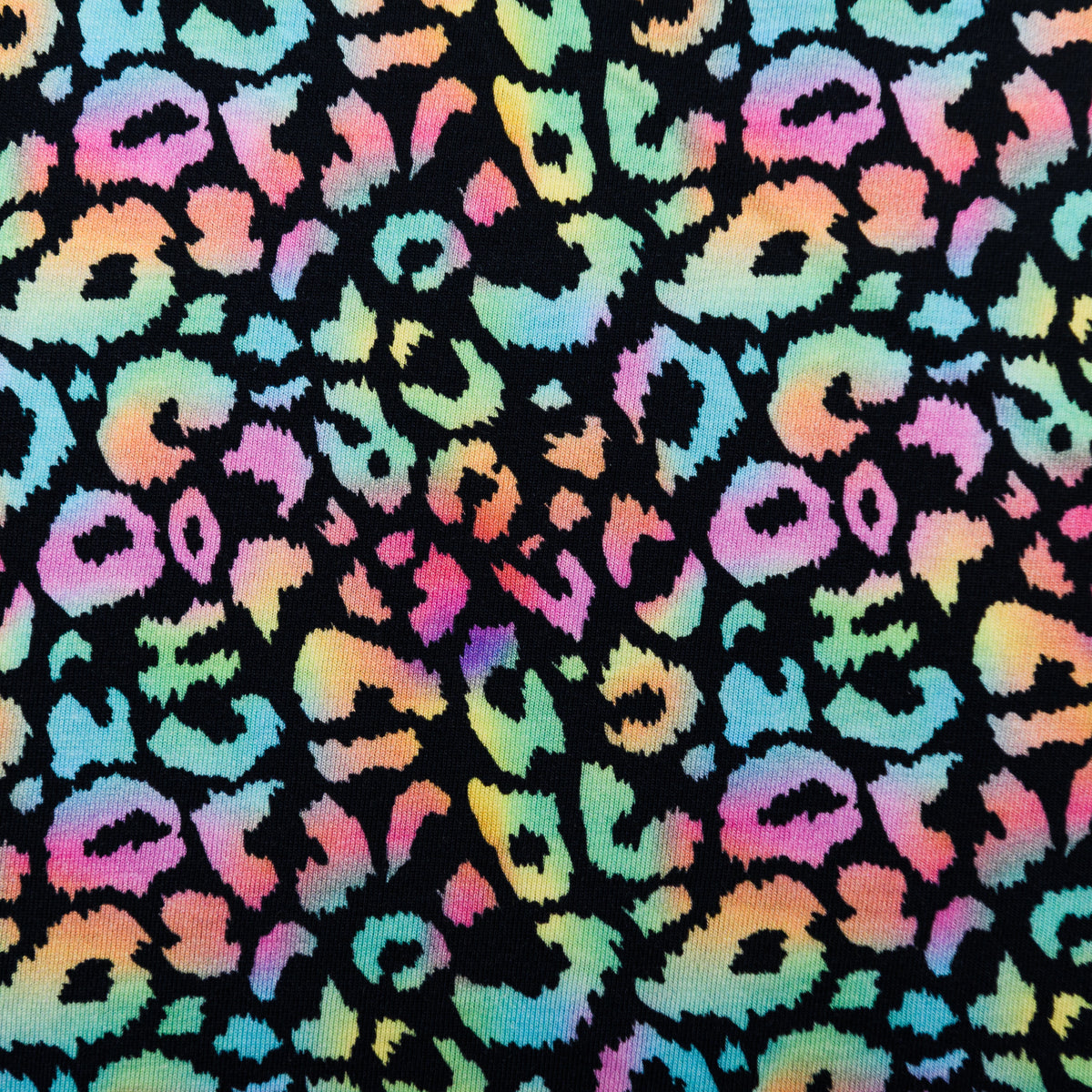 Neon Leopard Ruffle-Front Kids Dress with Pockets