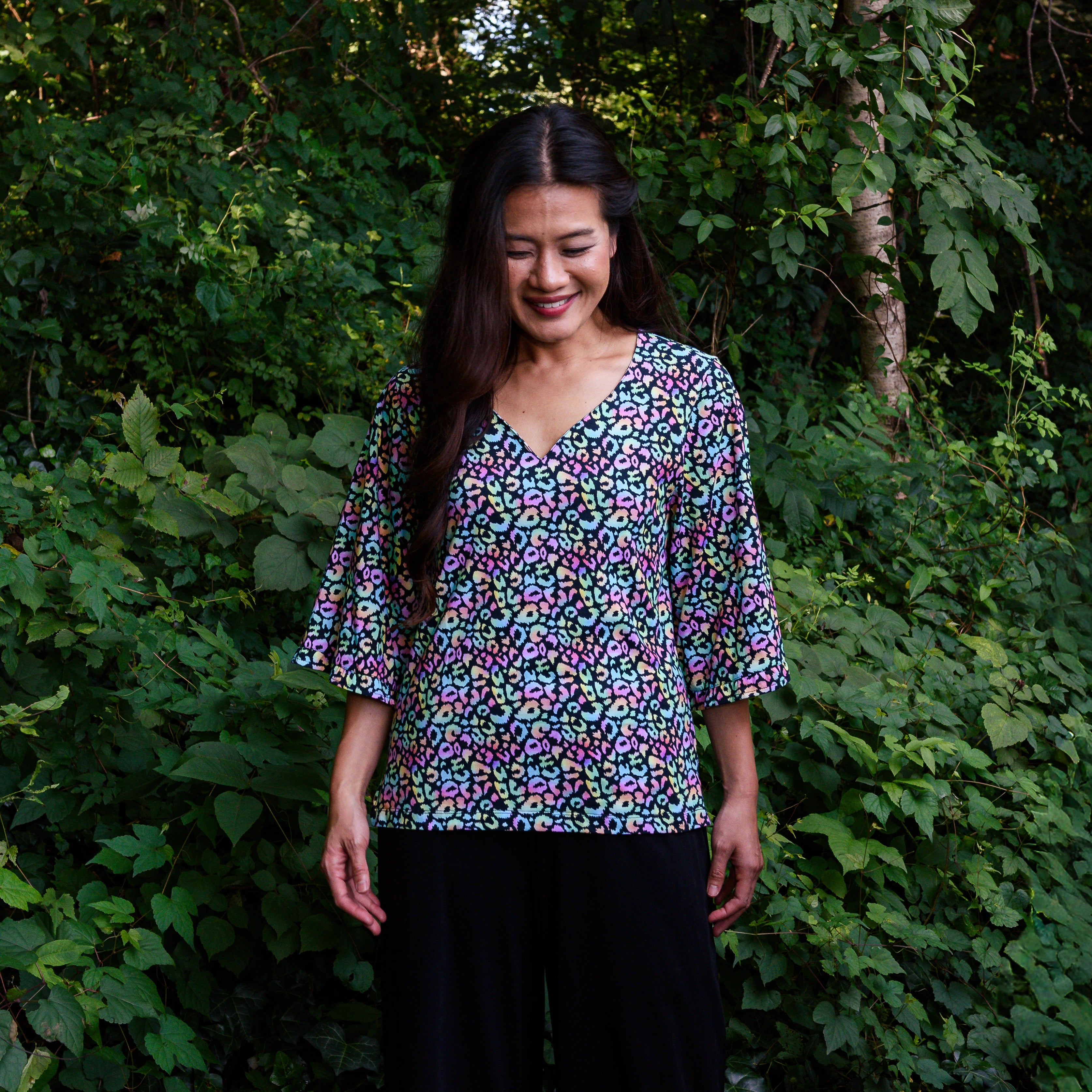 Neon Leopard Tunic Top