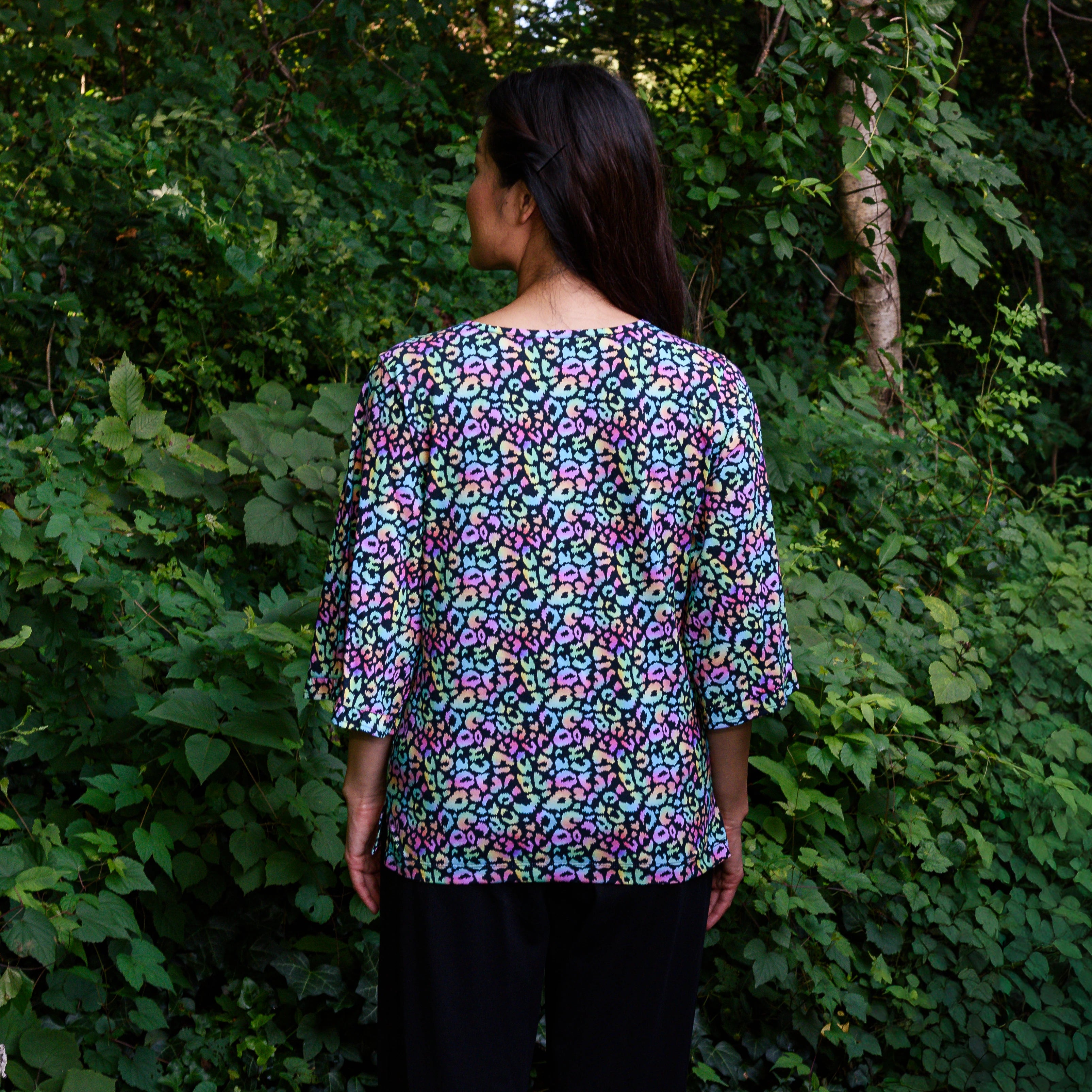 Neon Leopard Tunic Top