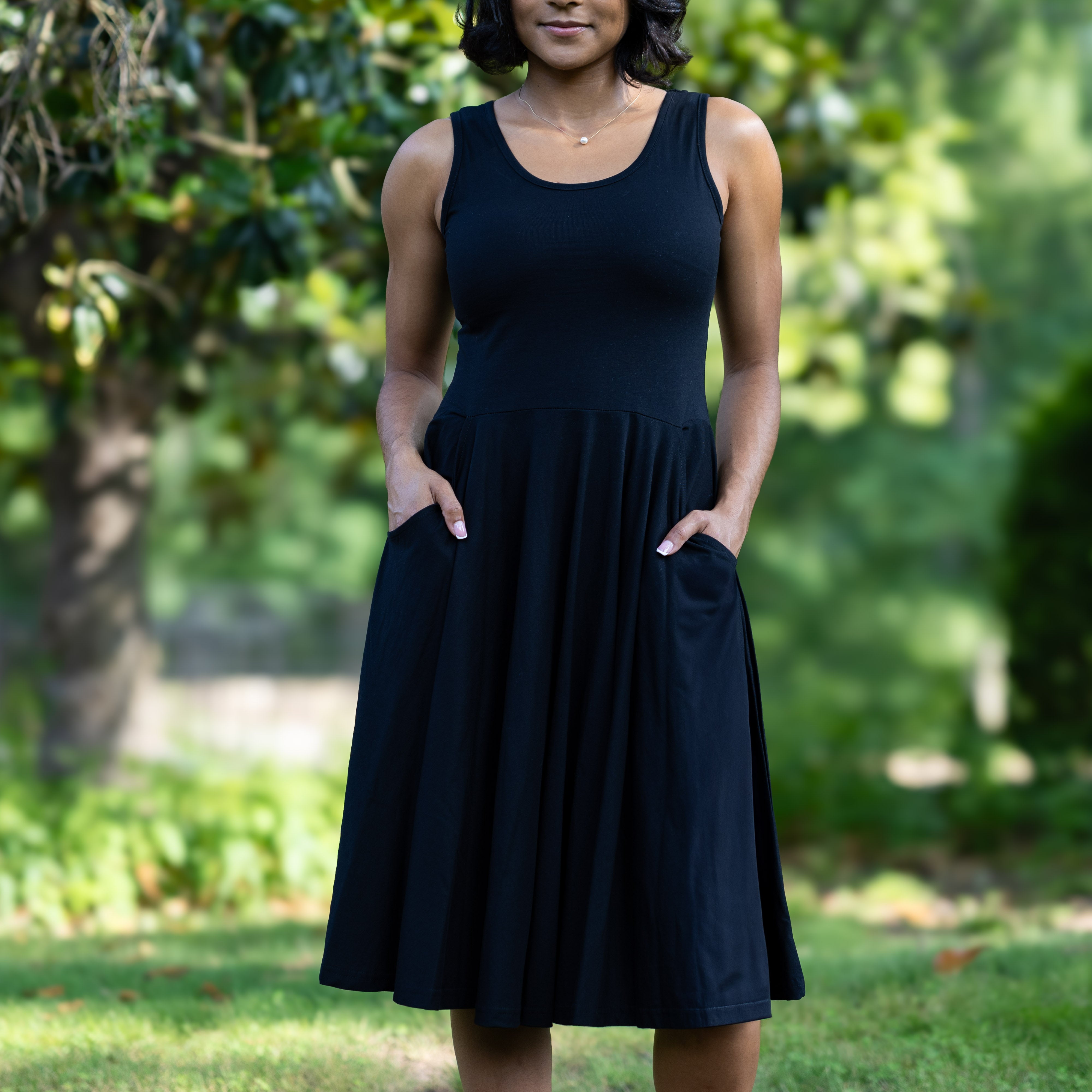 Onyx Sleeveless Full Twirl Dress