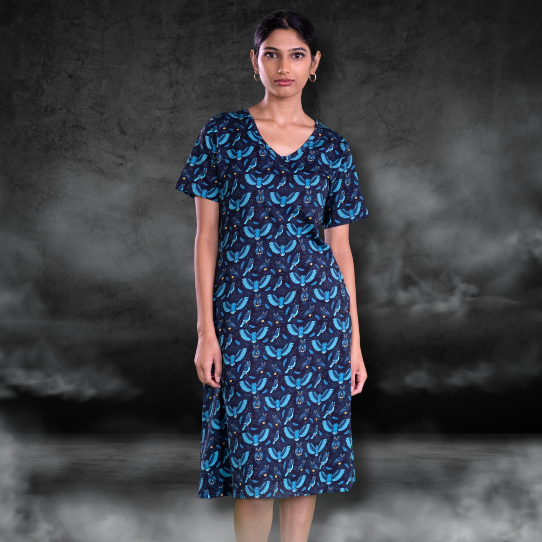 Starry Flight A-Line Dress (No Waist Seam)