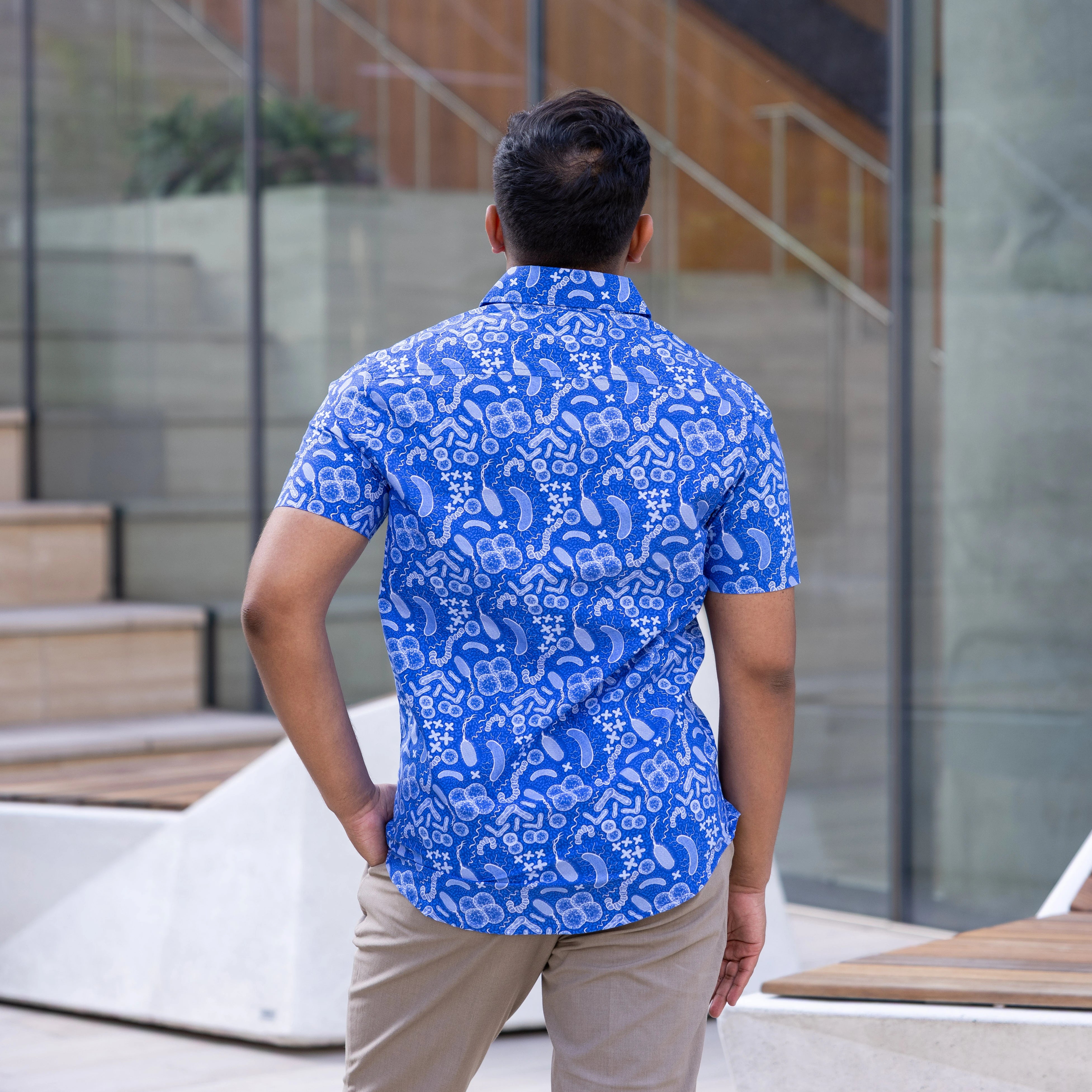 Paisley Bacteria Short Sleeves Button-Up Shirt