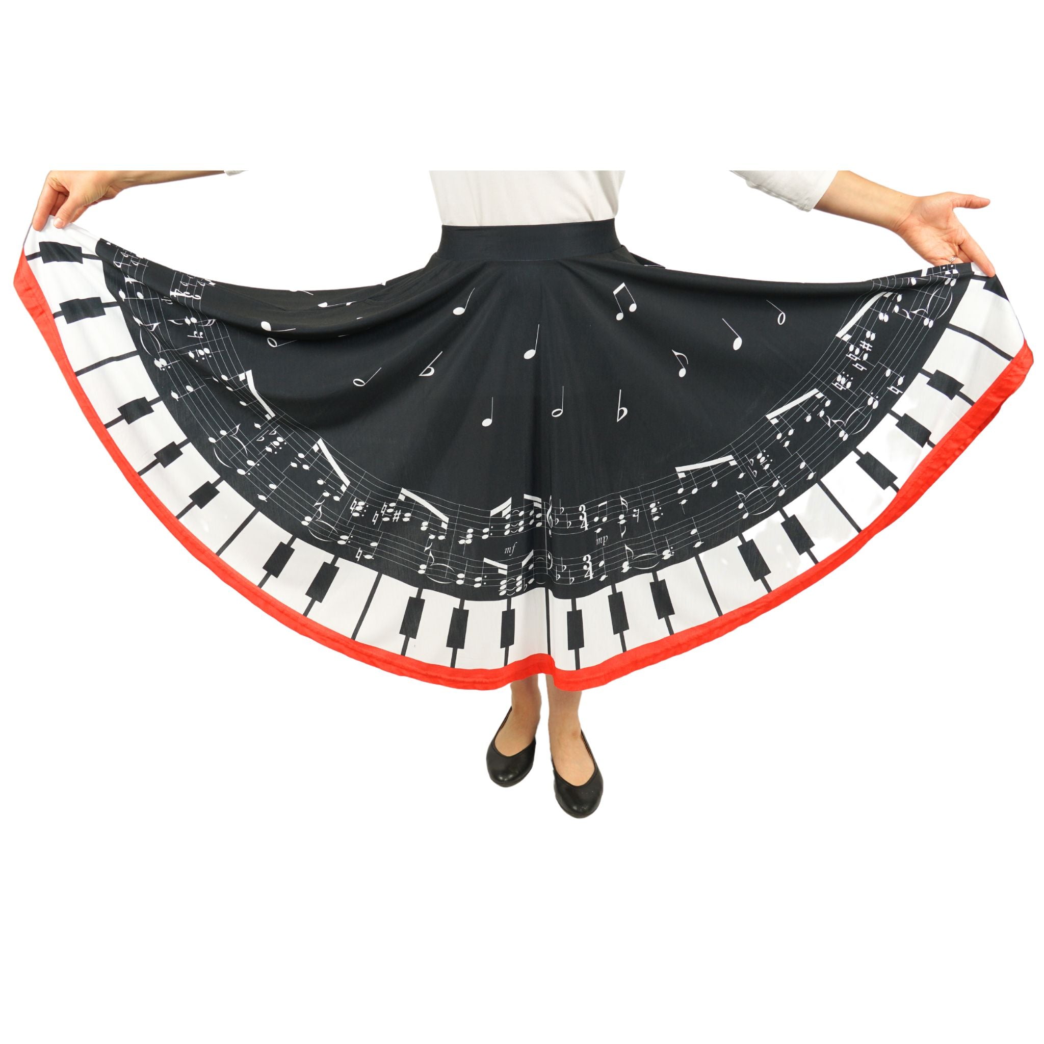 Piano Keys Twirl Skirt
