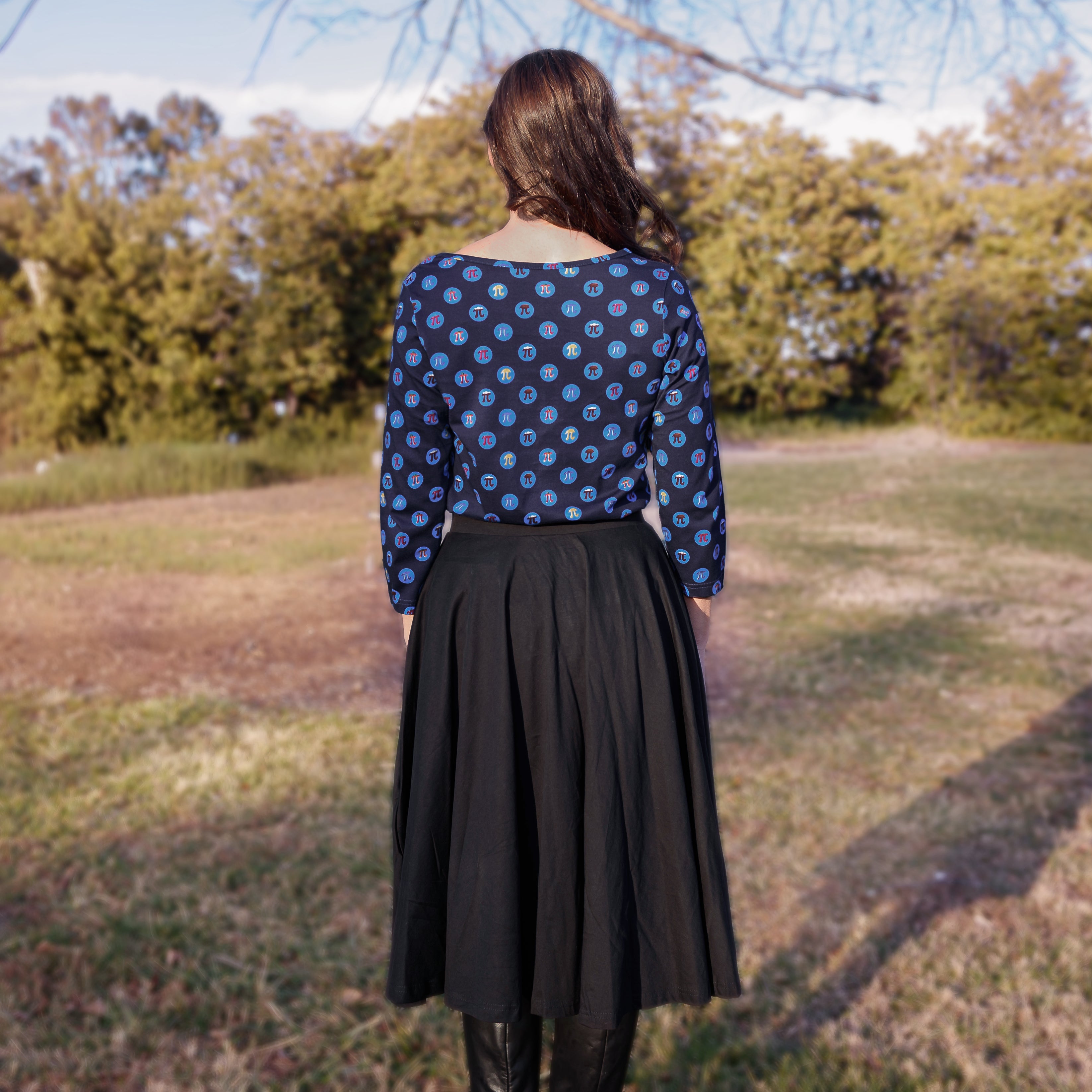 Pi Polka Dots 3/4th Sleeves Ida Top
