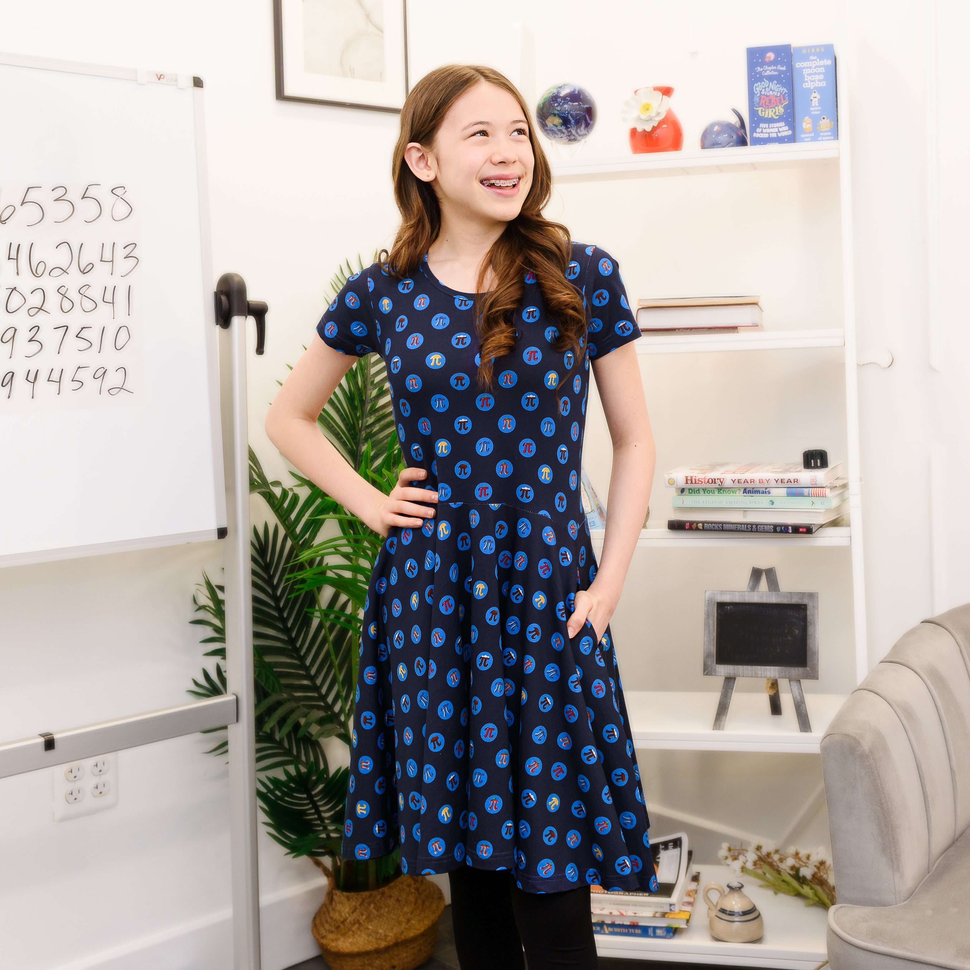 Pi Polka Dots Kids Twirl Dress