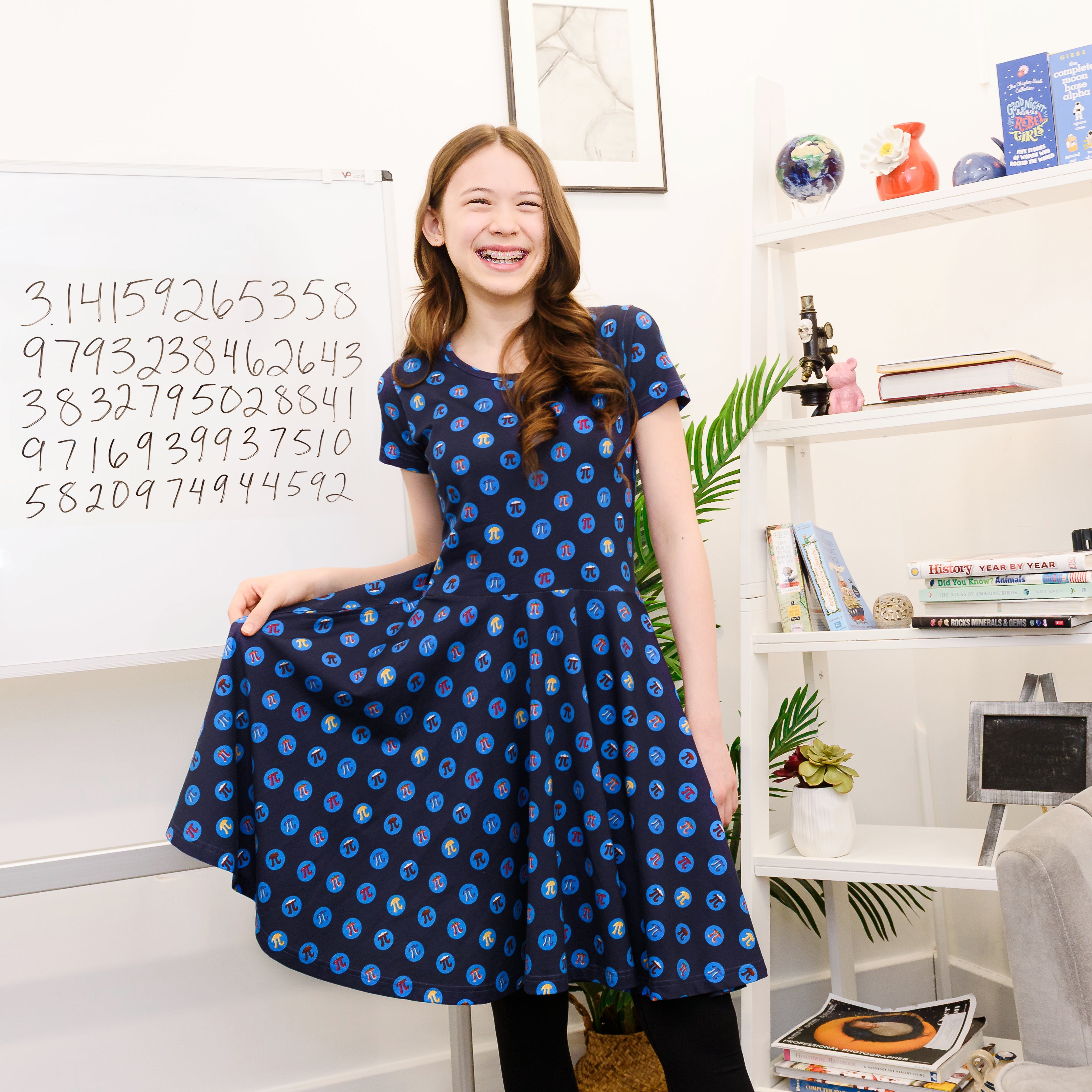 Pi Polka Dots Kids Twirl Dress