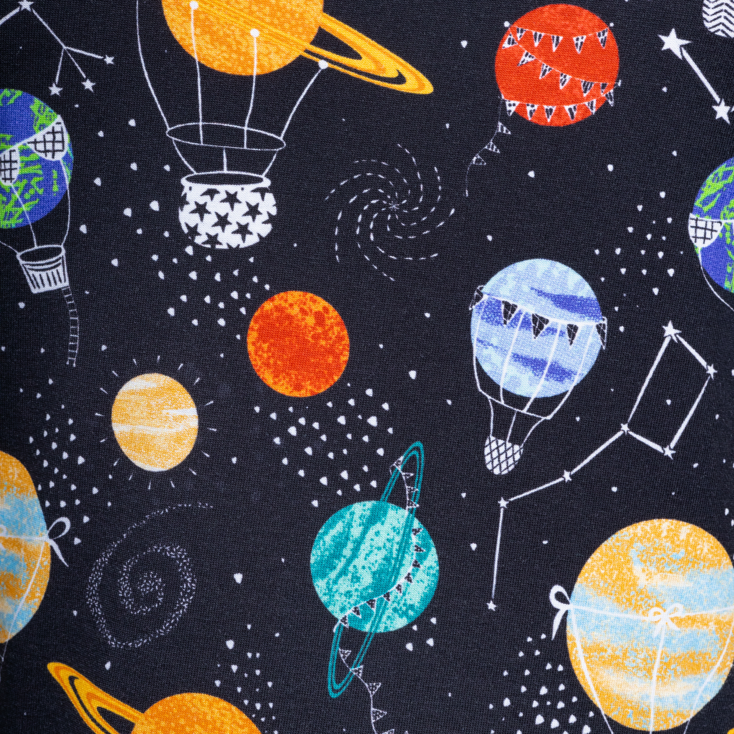 Planet Balloons Long Sleeve Twirl Dress