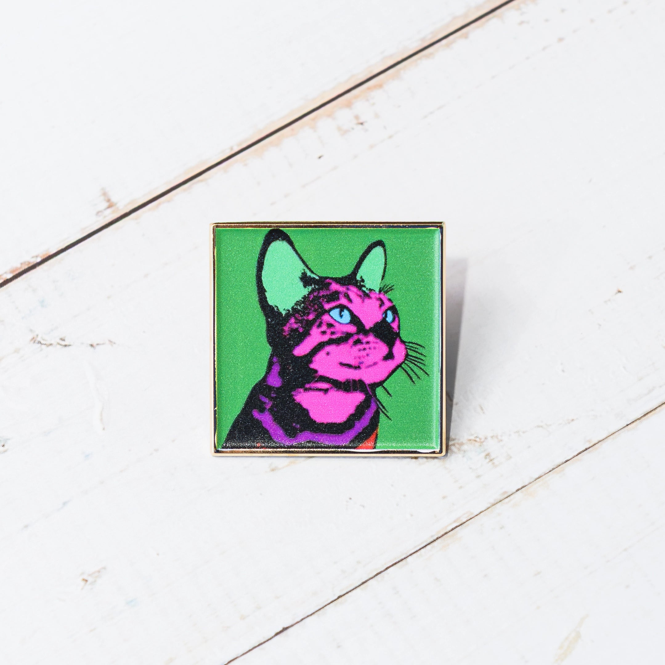 Pop Art Cats Enamel Pins Set