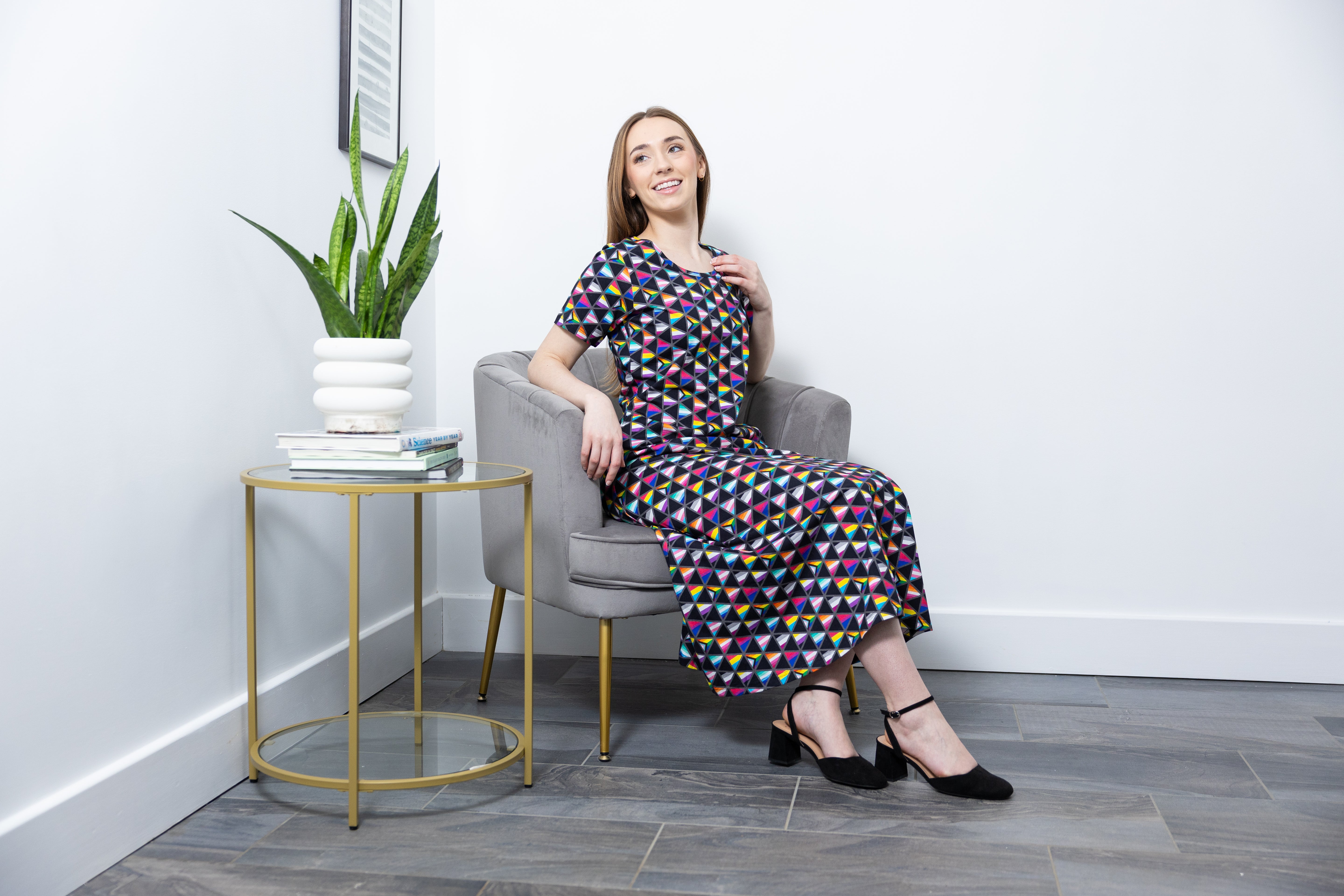 Pride Flags Long Midi Dress (No Waist Seam)