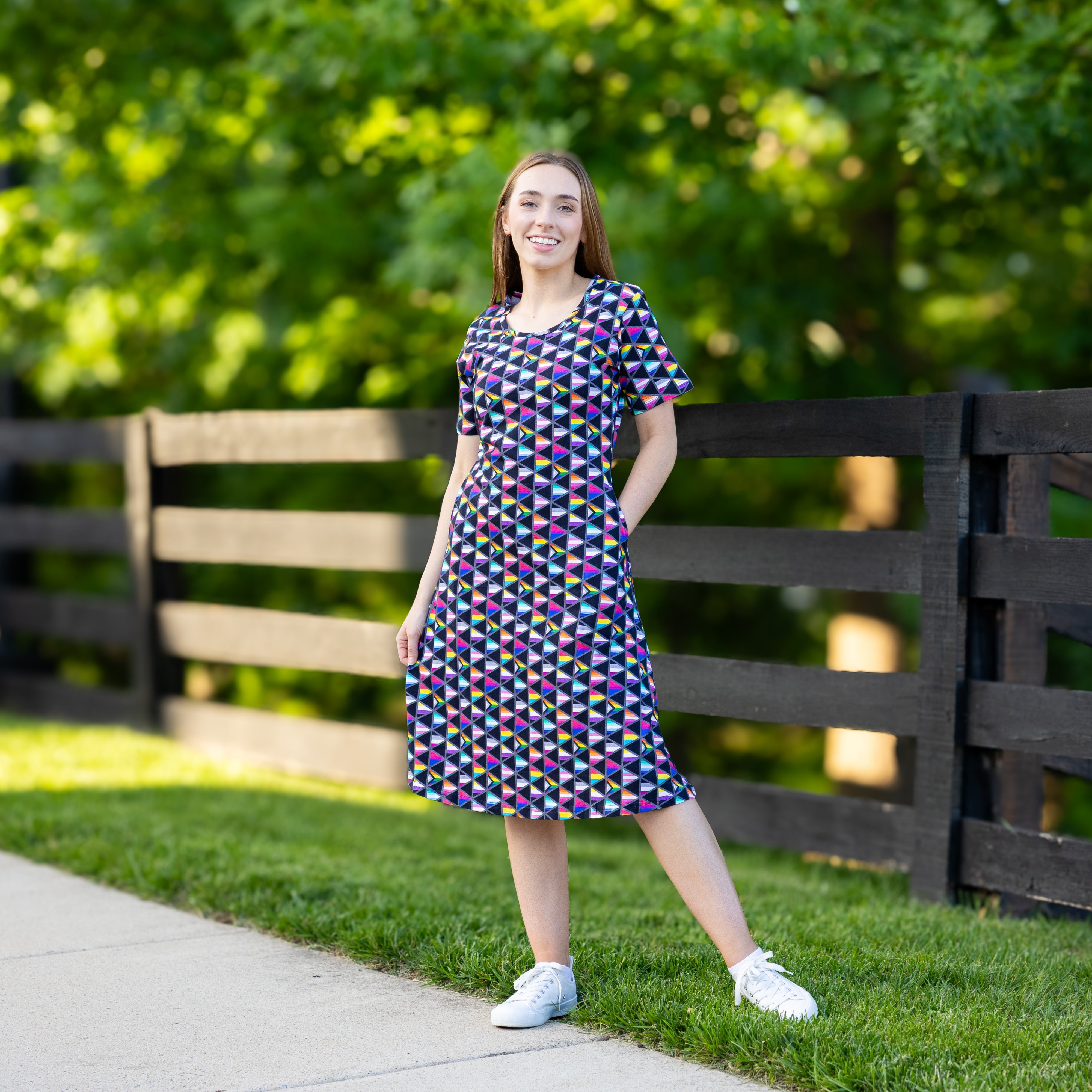 Pride Flags A-Line Dress (No Waist Seam)