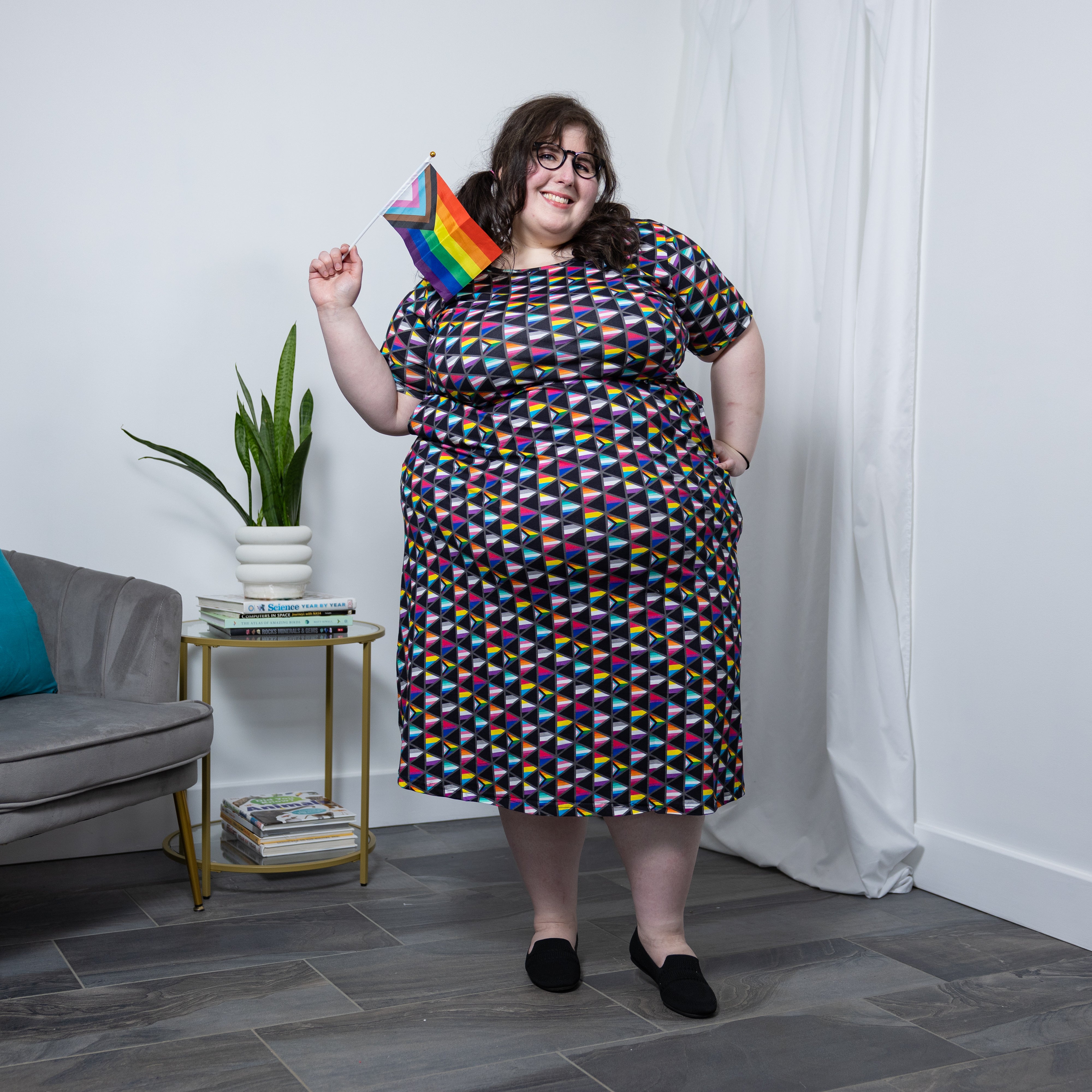 Pride Flags A-Line Dress (No Waist Seam)