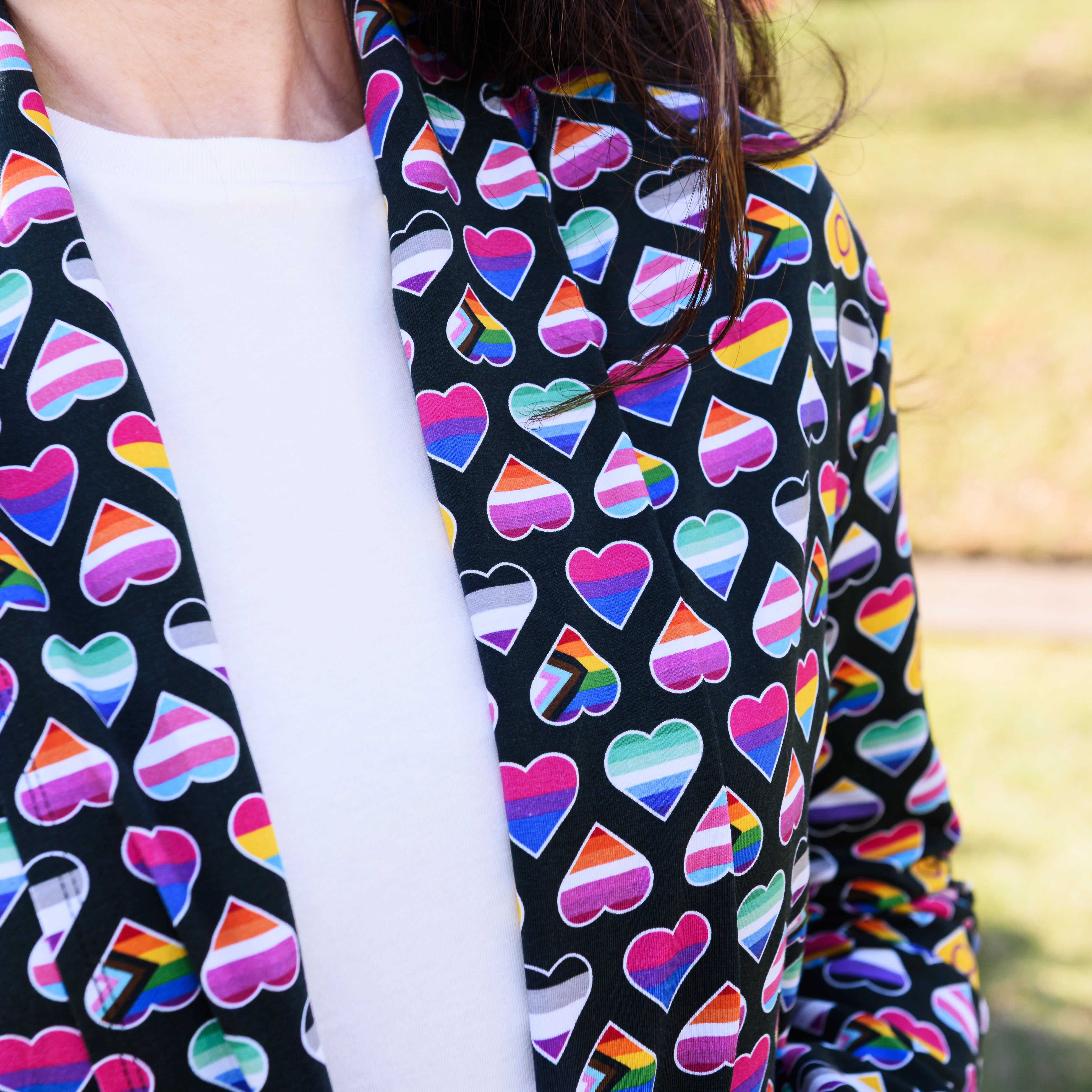 Pride Hearts Printed Cardigan