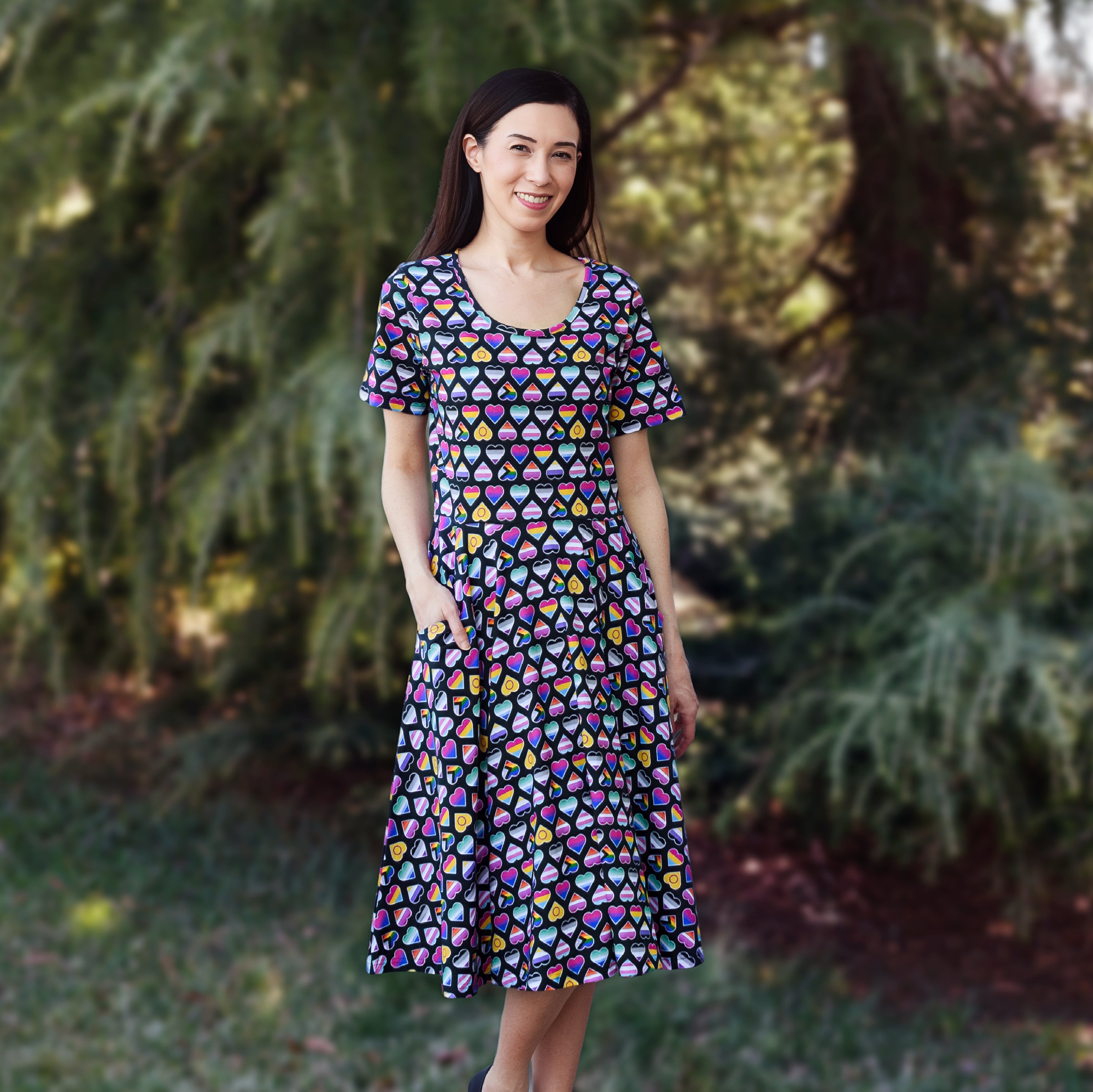 Pride Hearts Twirl Dress
