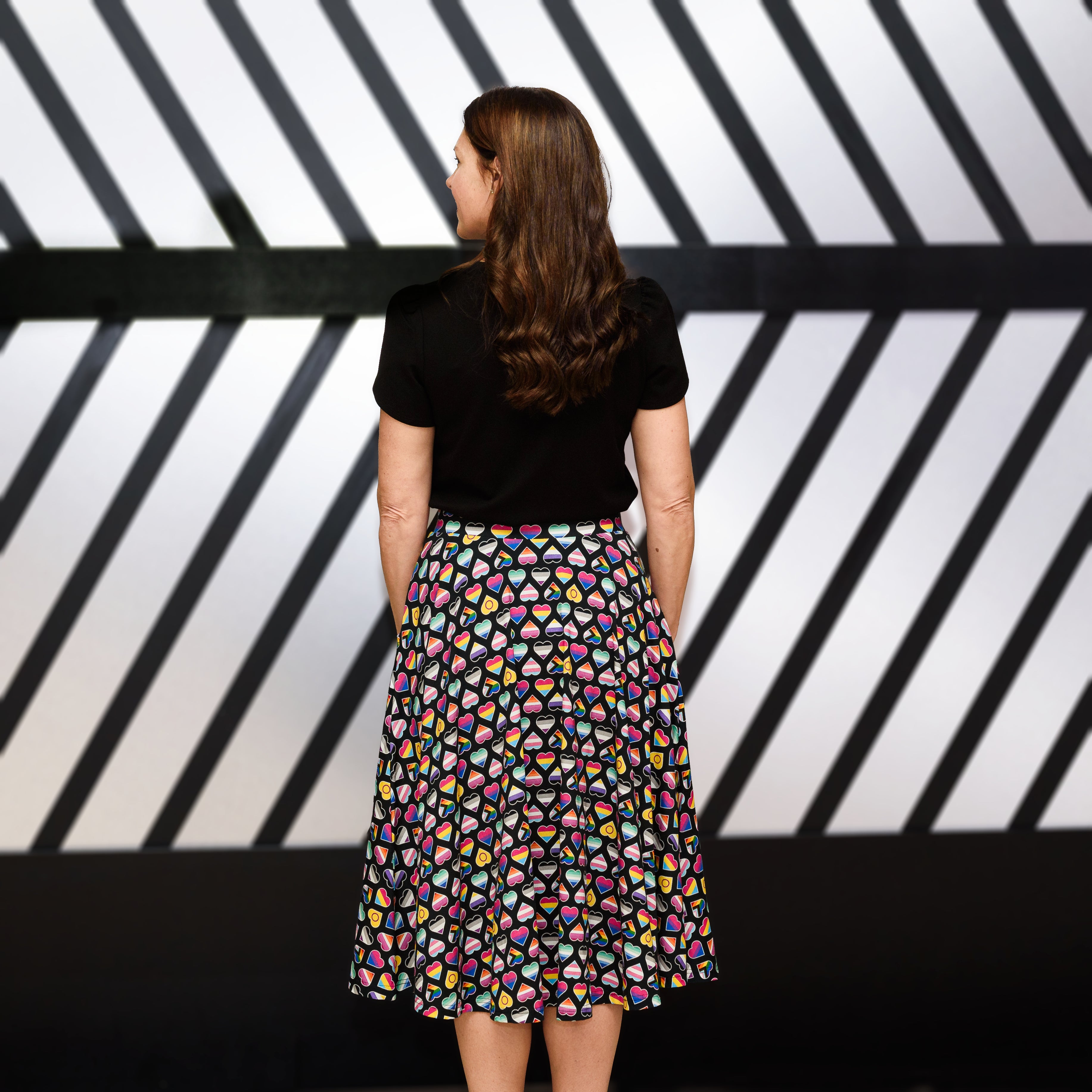 Pride Hearts 3/4th Twirl Skirt