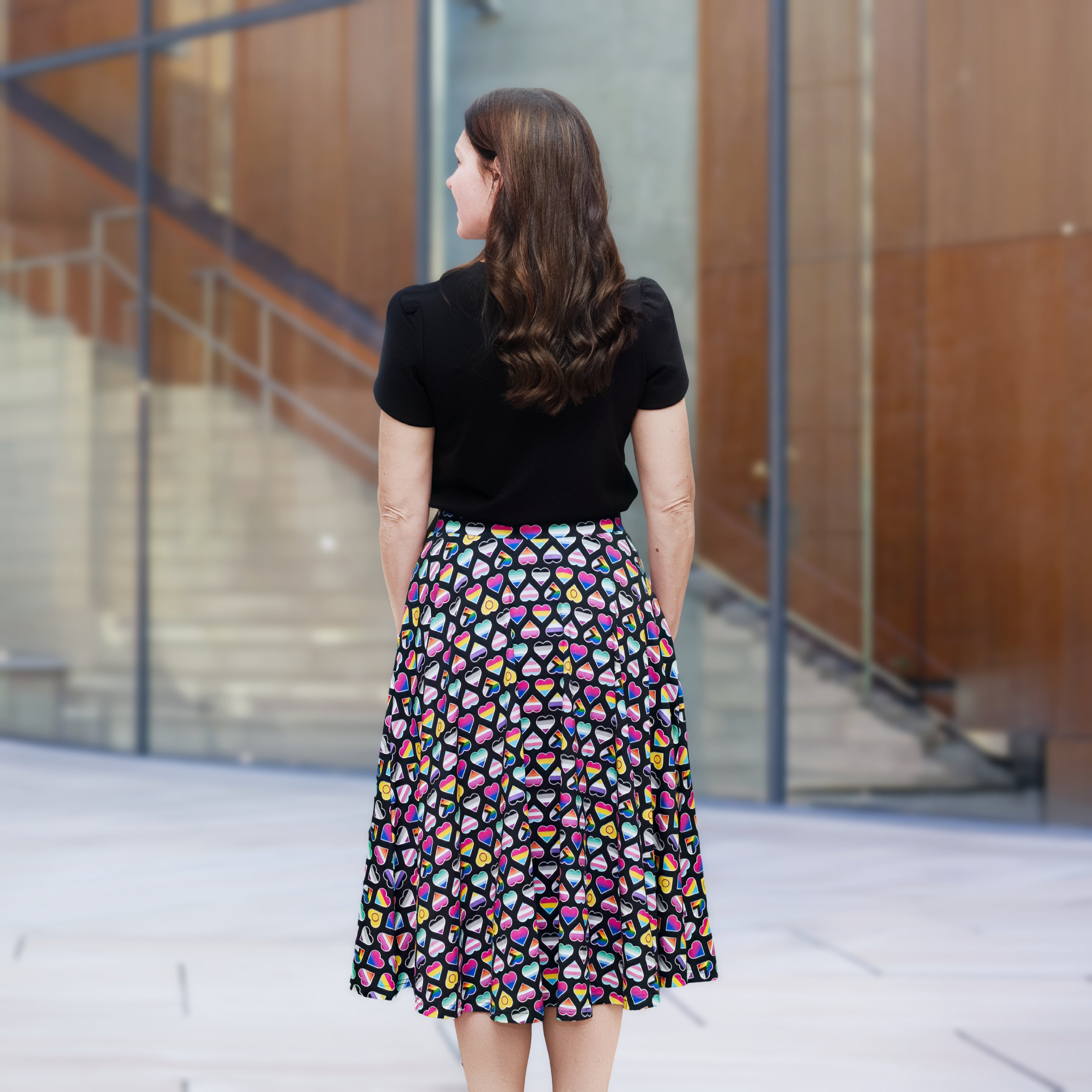Pride Hearts 3/4th Twirl Skirt
