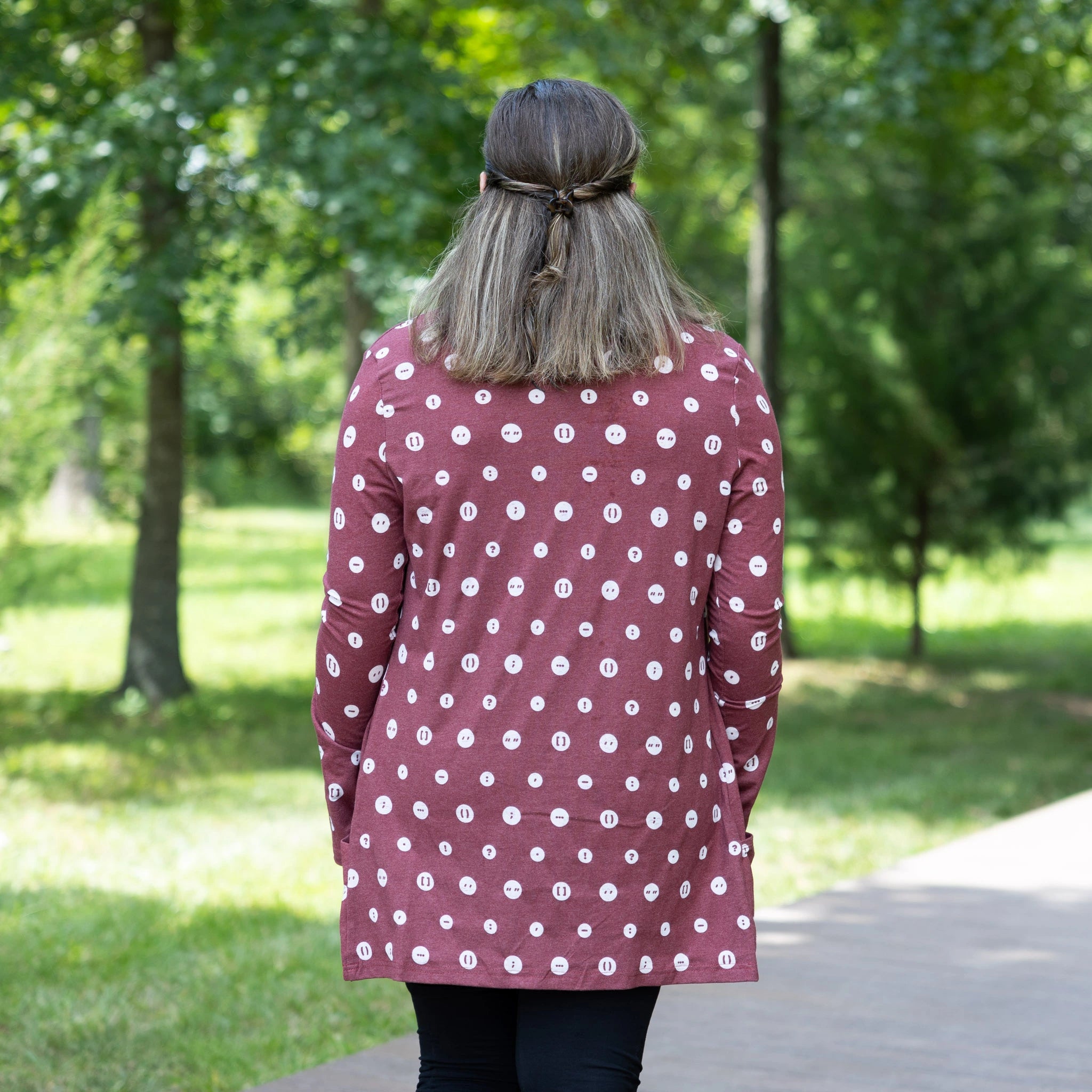 Punctuation Marks Burnout Cardigan