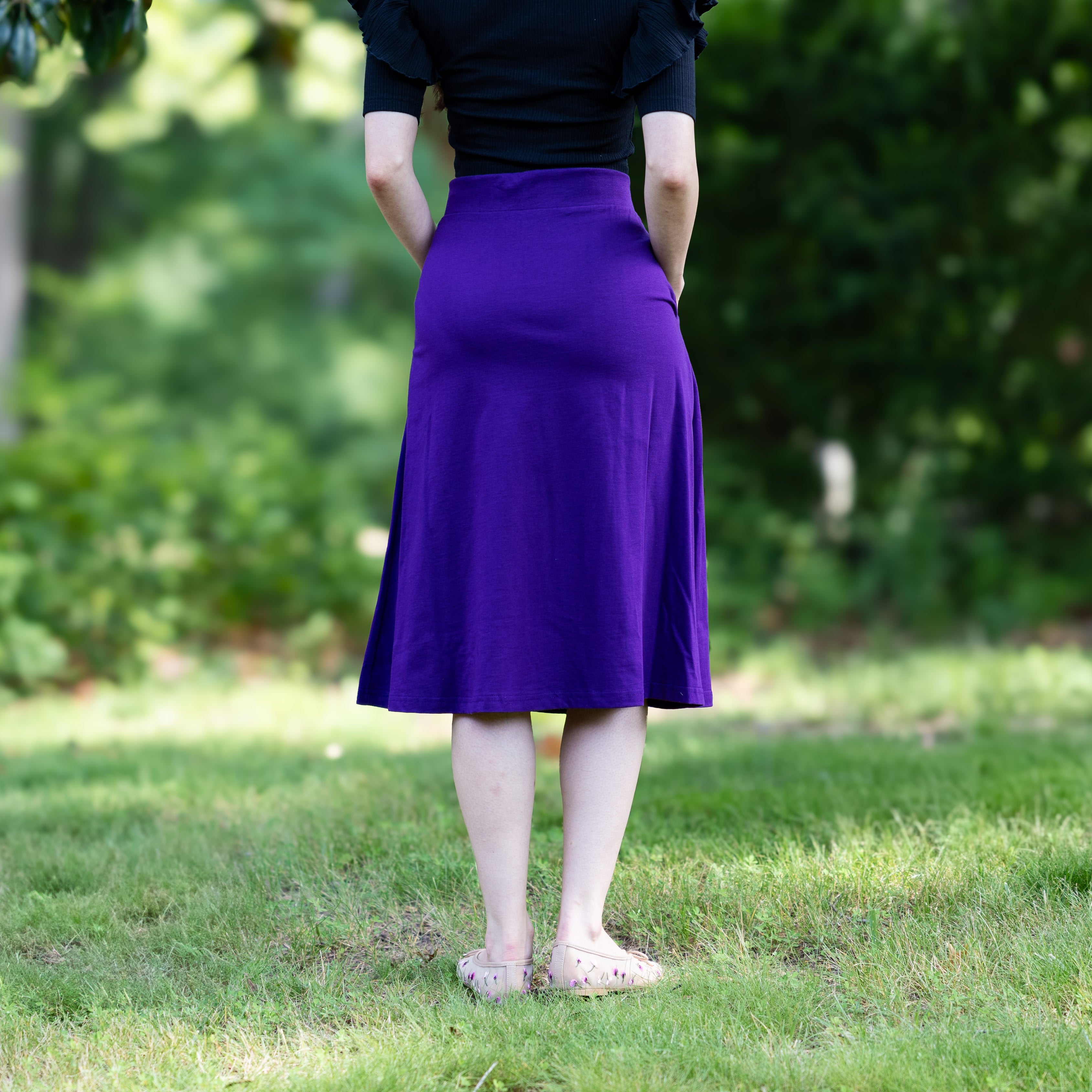 Purple A-Line Skirt