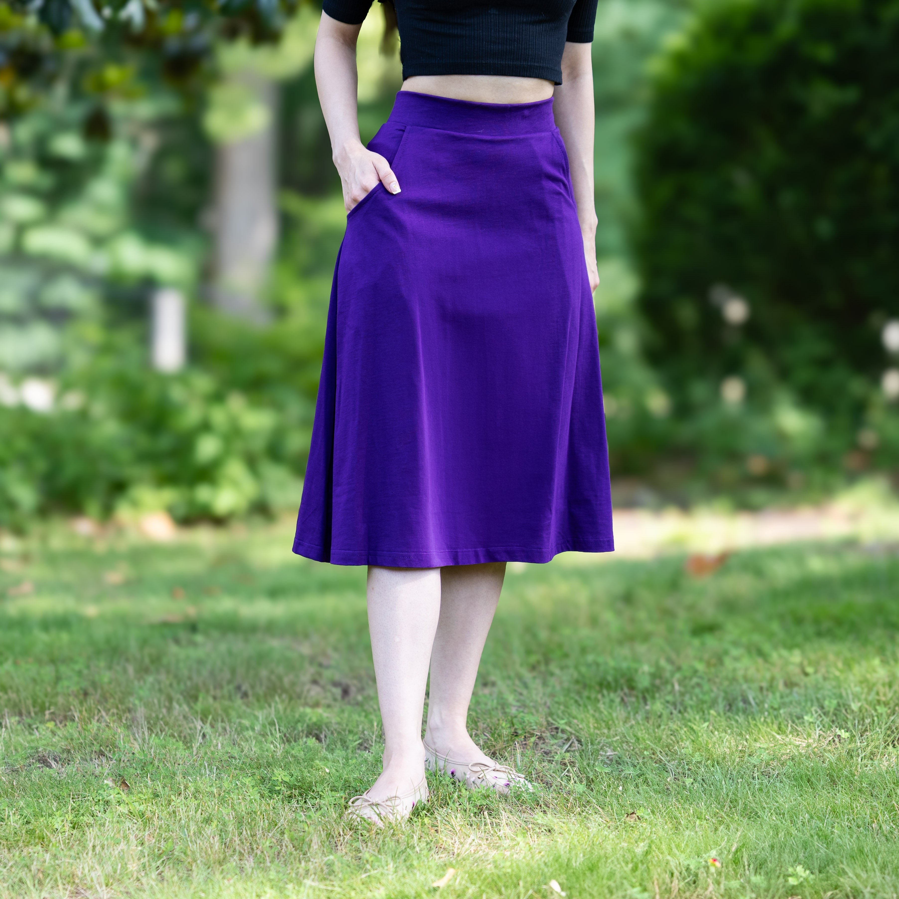 Purple A-Line Skirt