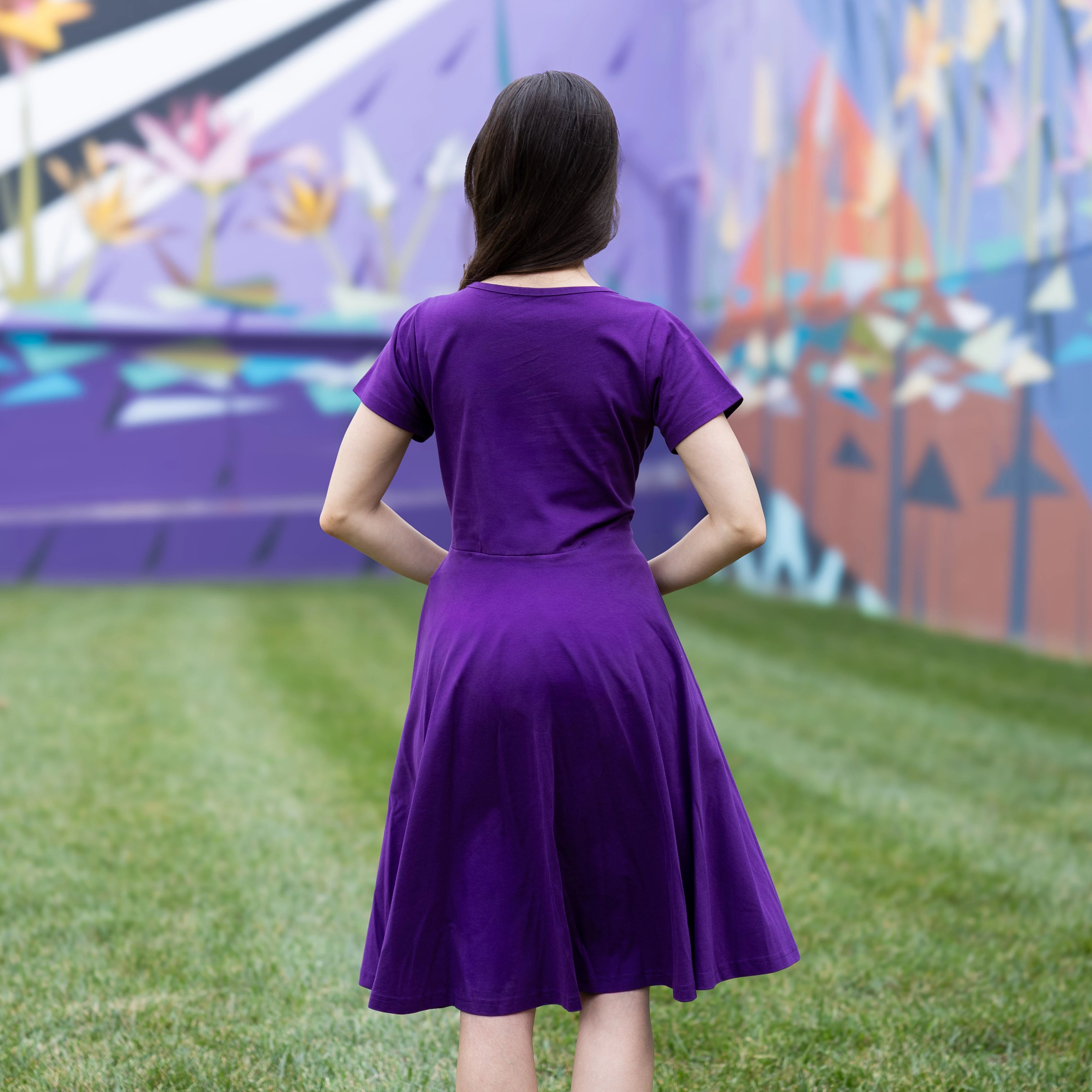 Purple Petite Twirl Dress