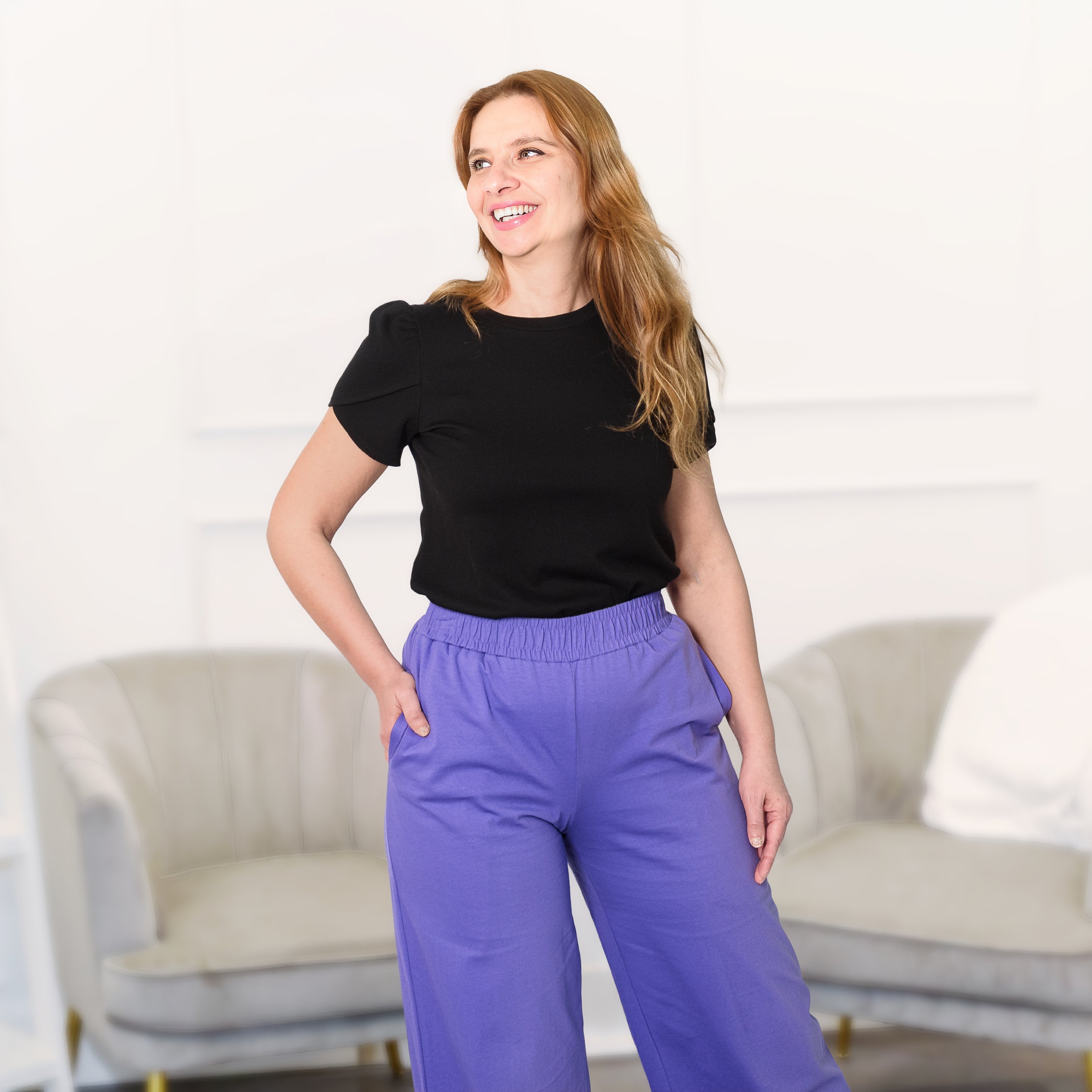 Purple Palazzo Pants