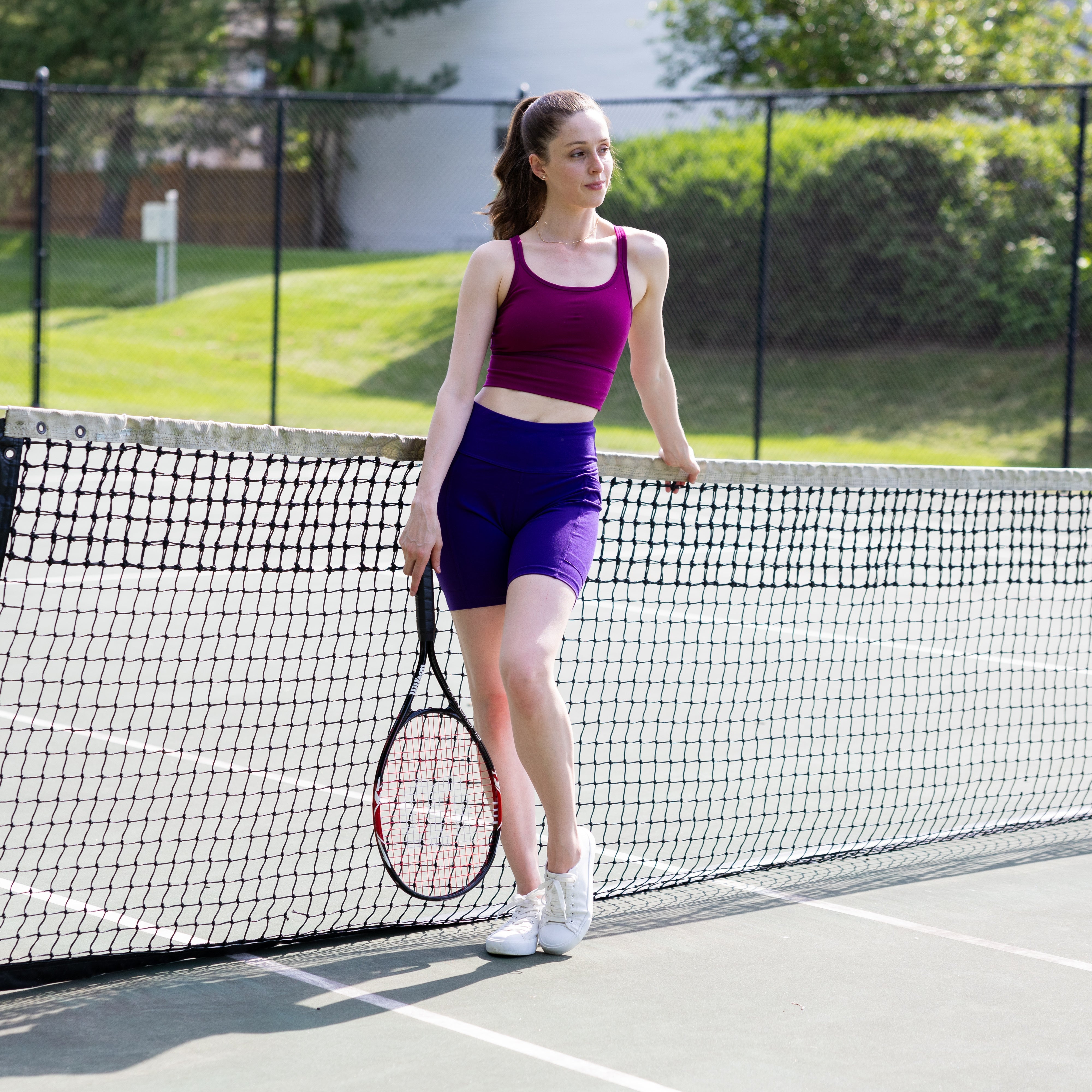 Purple Adults Shorts with Pockets