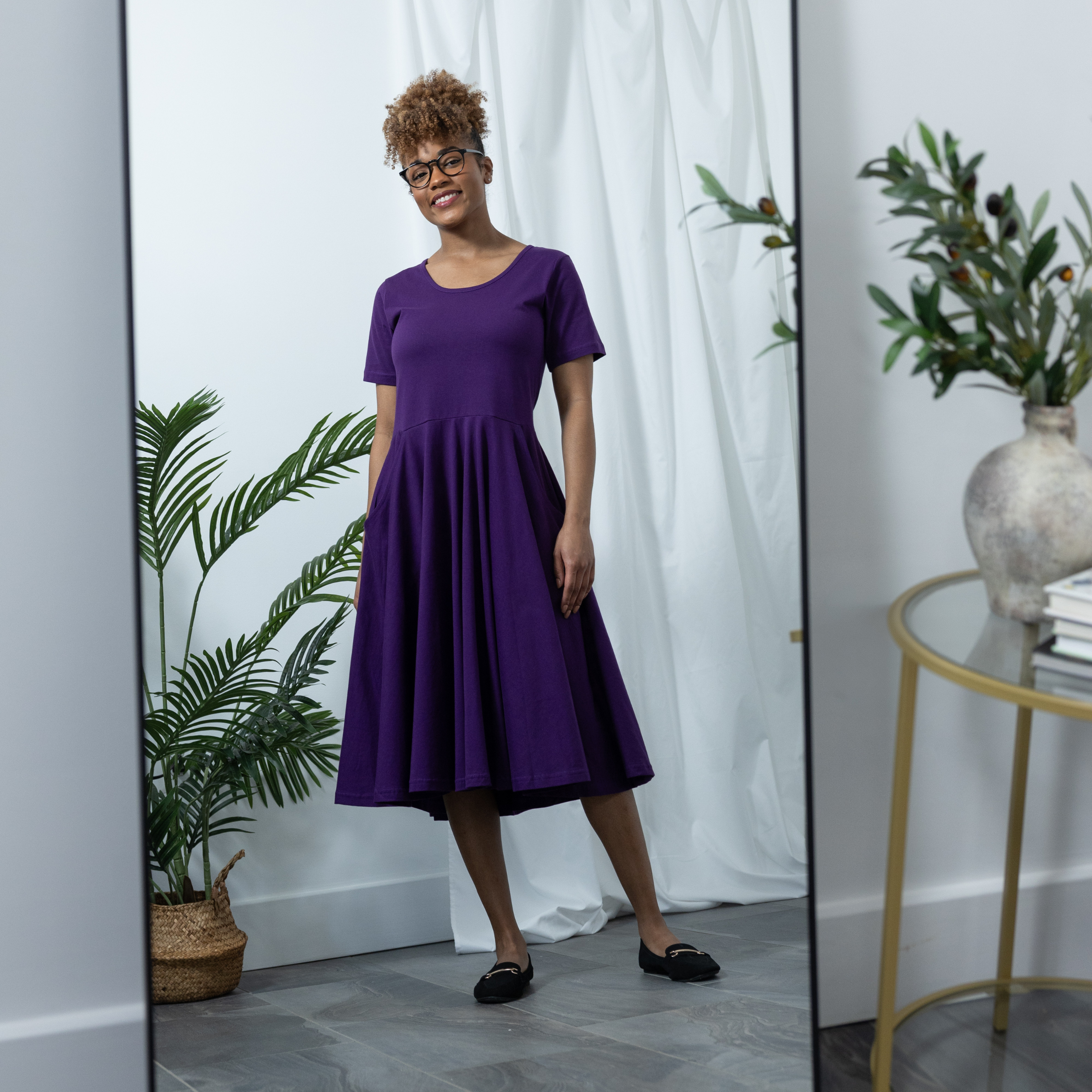 Purple Full Twirl Dress