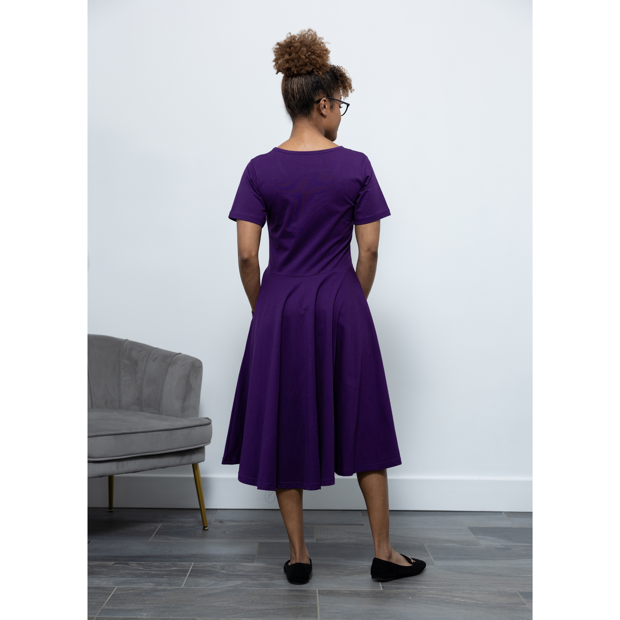 Purple Full Twirl Dress