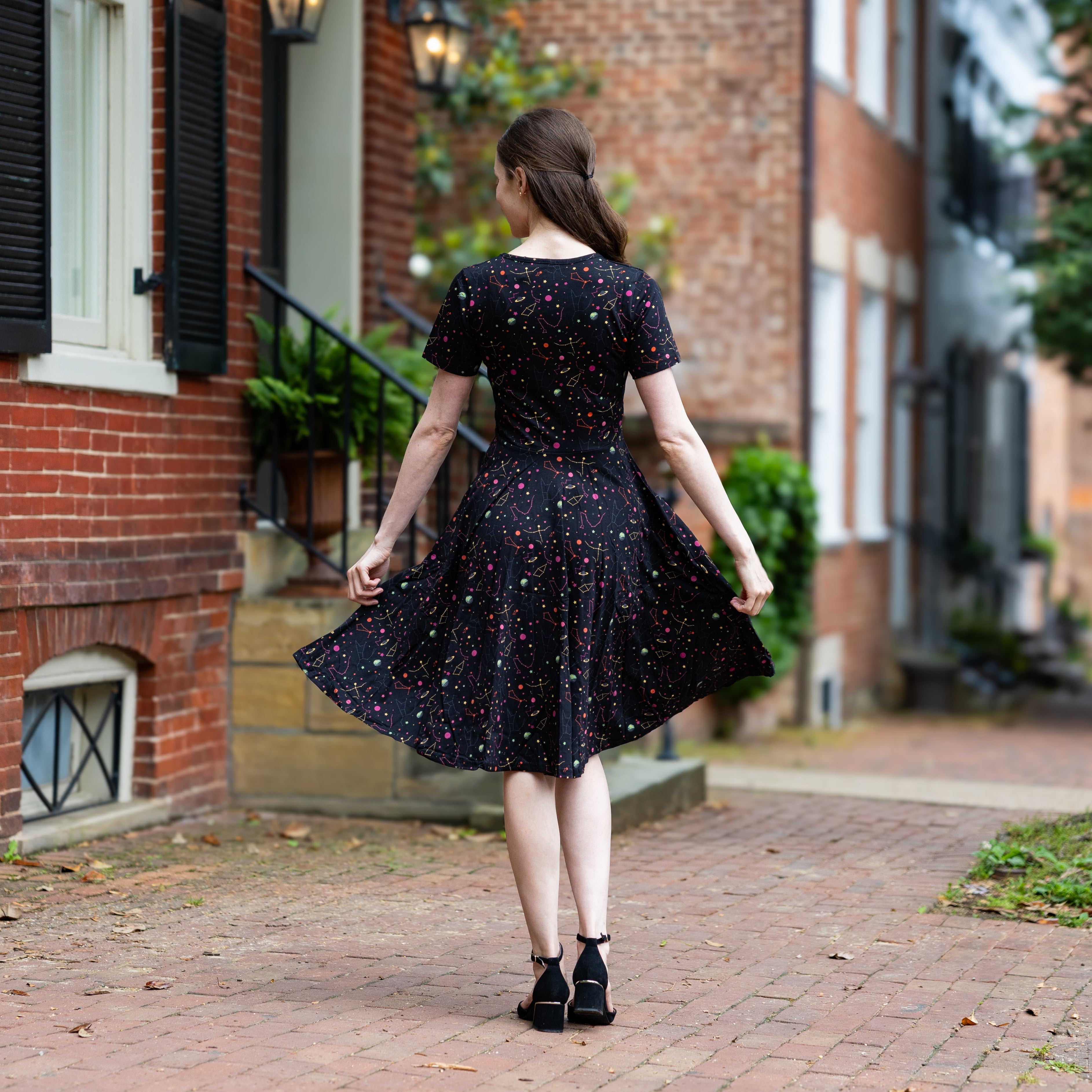 Rainbow Constellations Glow-in-the-Dark Twirl Dress