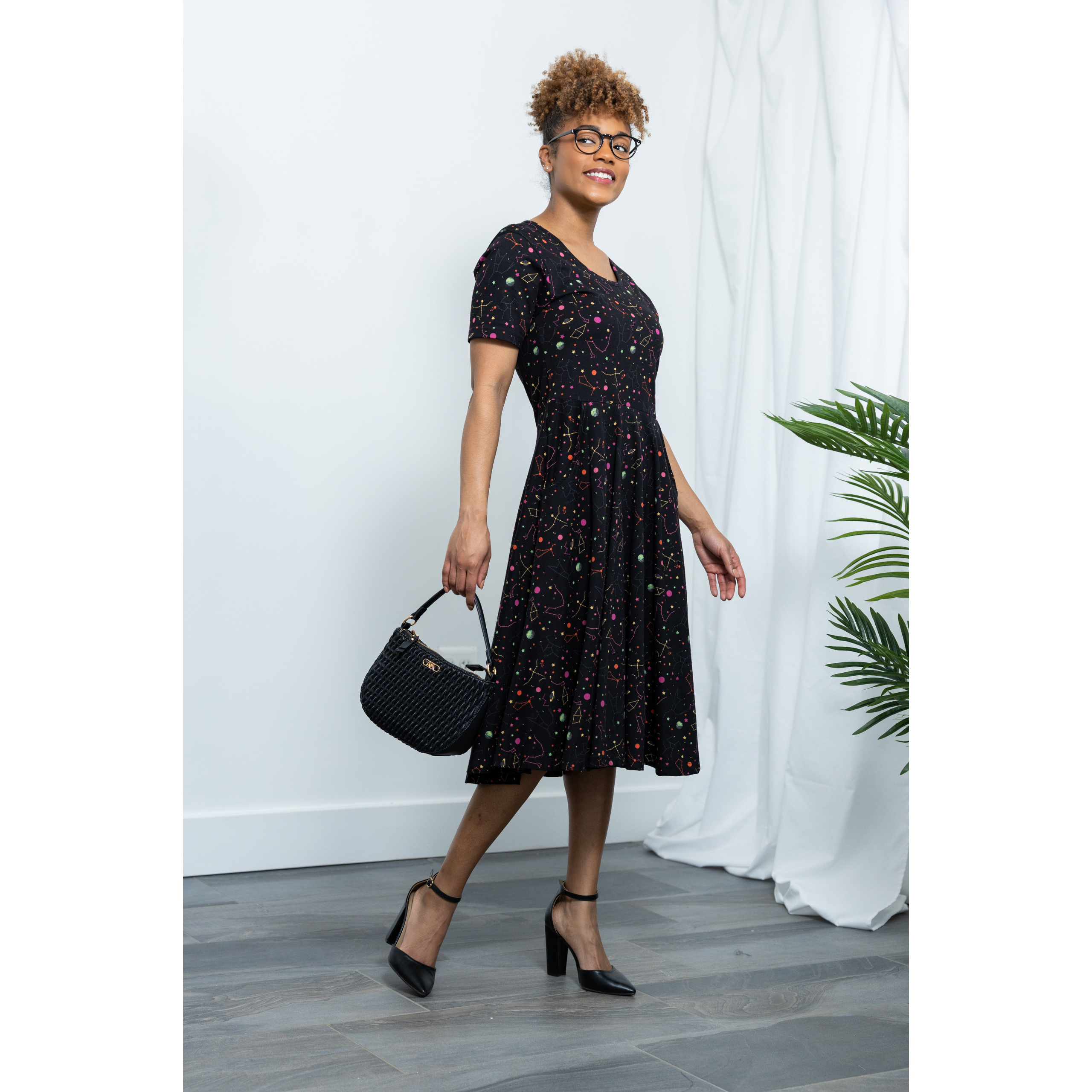 Rainbow Constellations Glow-in-the-Dark Twirl Dress