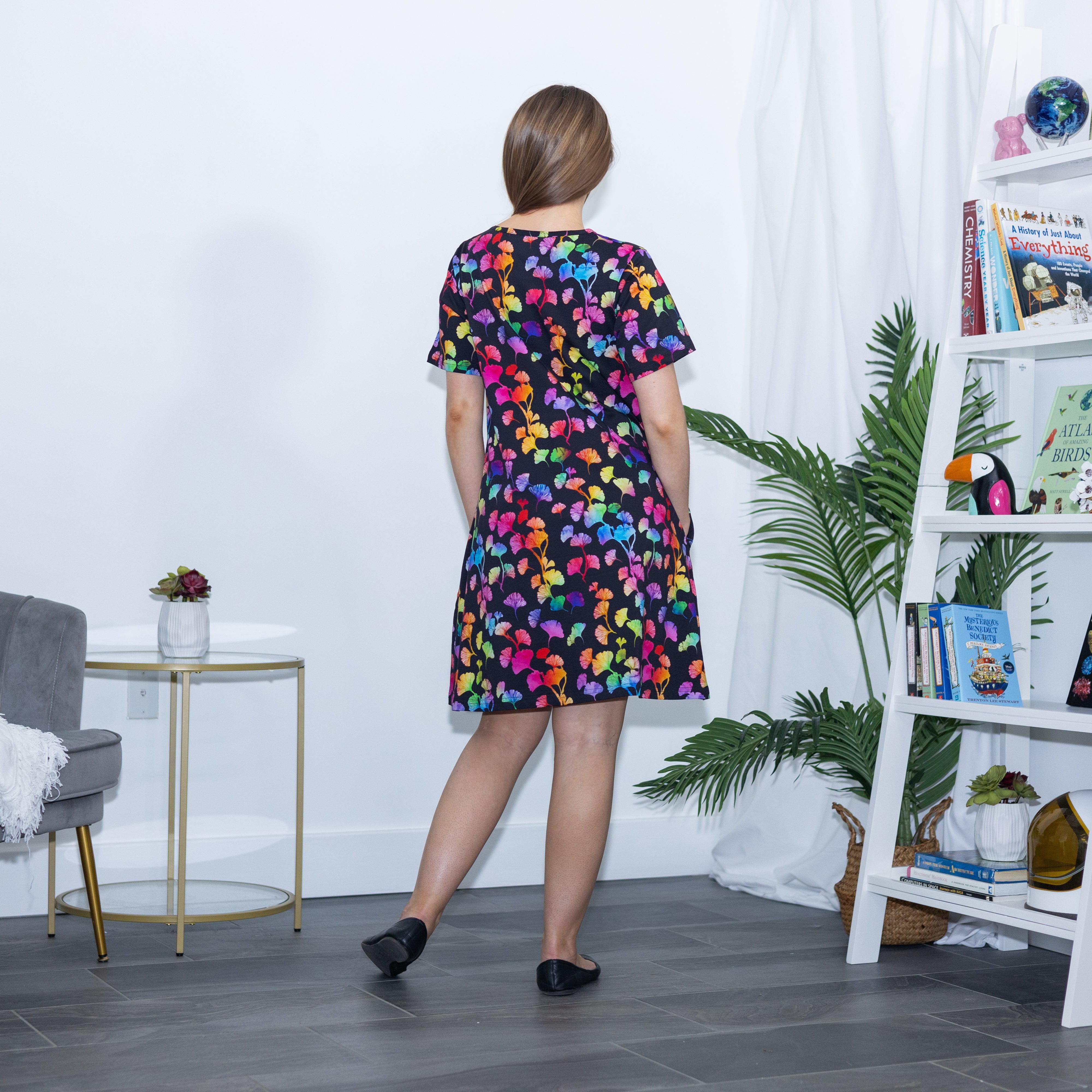 Rainbow Ginkgo Leaves Long Tunic