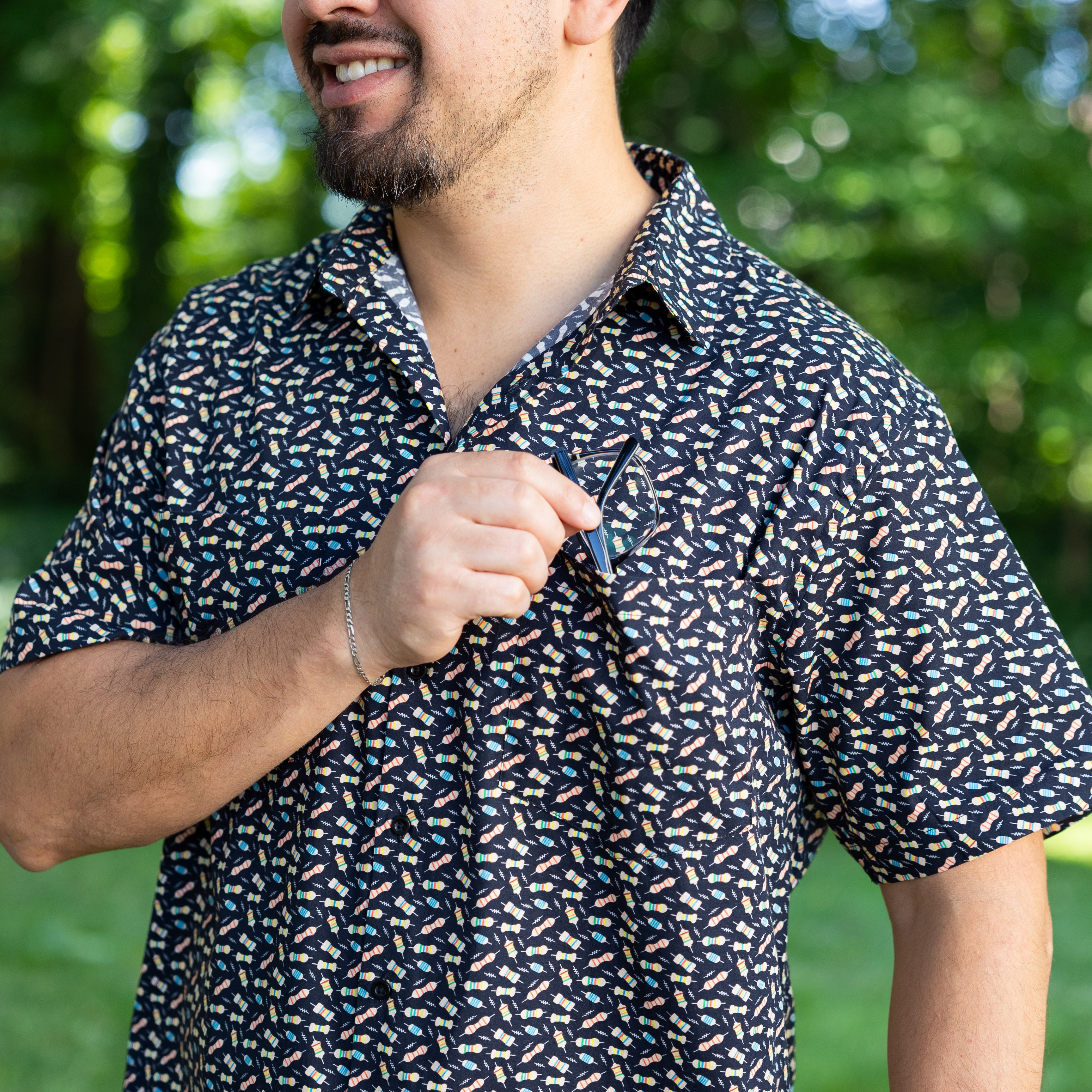 Resistors Short Sleeves Button-Up Shirt