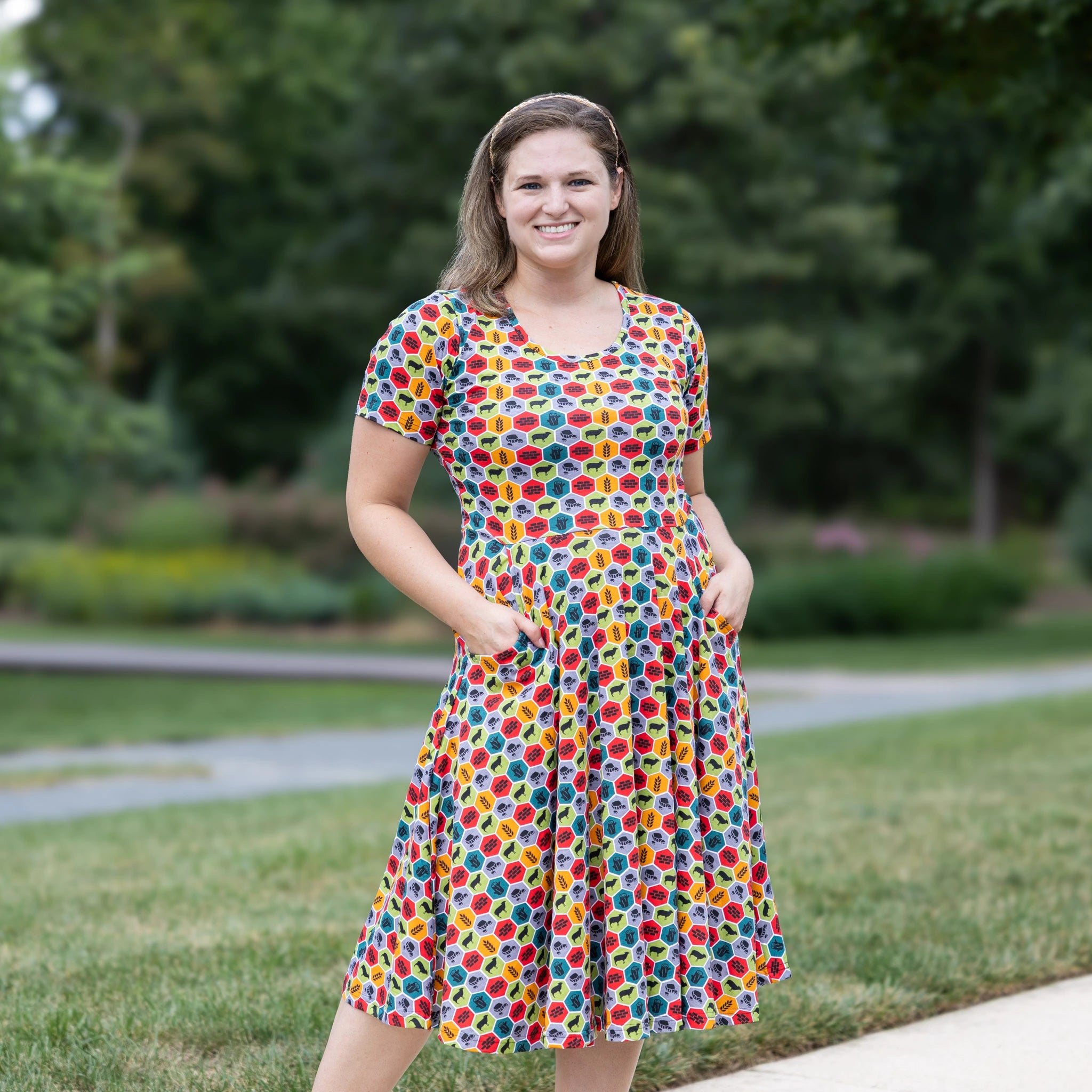 Resource Hexagon Twirl Dress