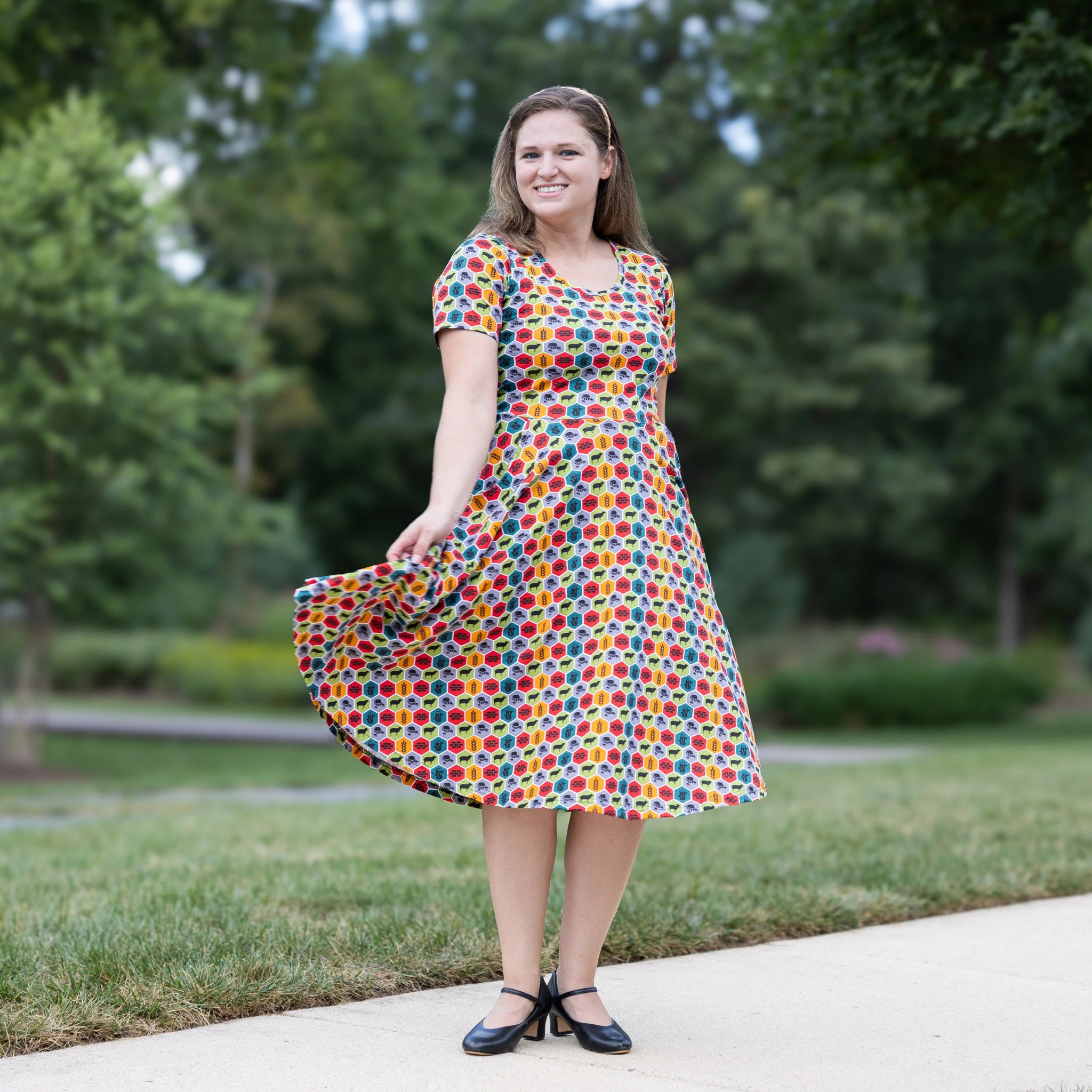 Resource Hexagon Twirl Dress